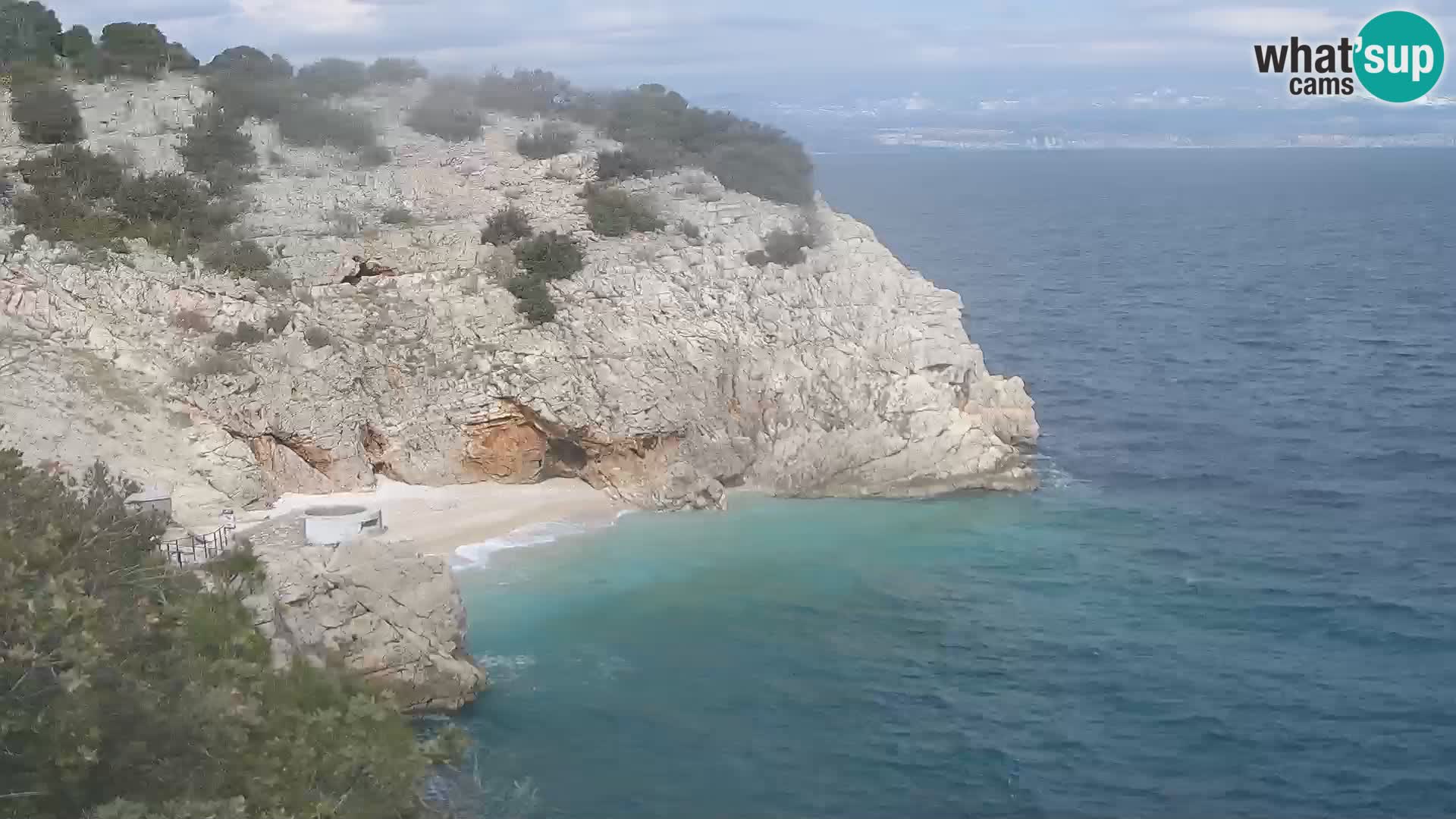 Cámara web de la playa de Brseč en Mošćenička Draga, Croacia