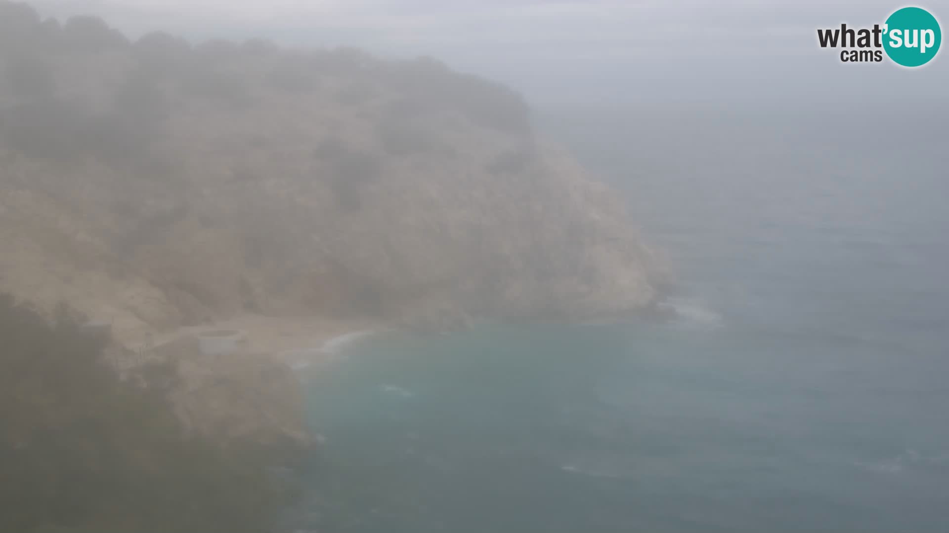 Webcam plage Brseč à Mošćenička Draga, Croatie