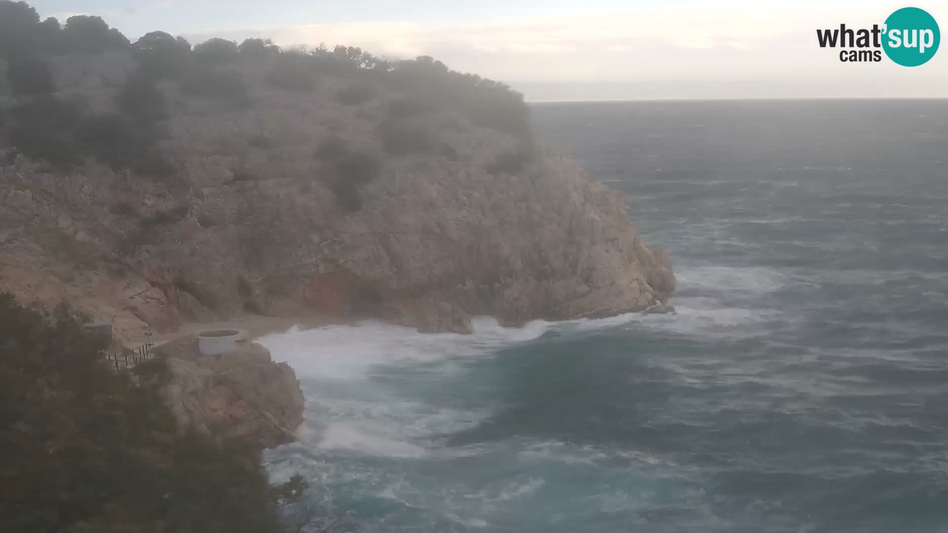 Cámara web de la playa de Brseč en Mošćenička Draga, Croacia