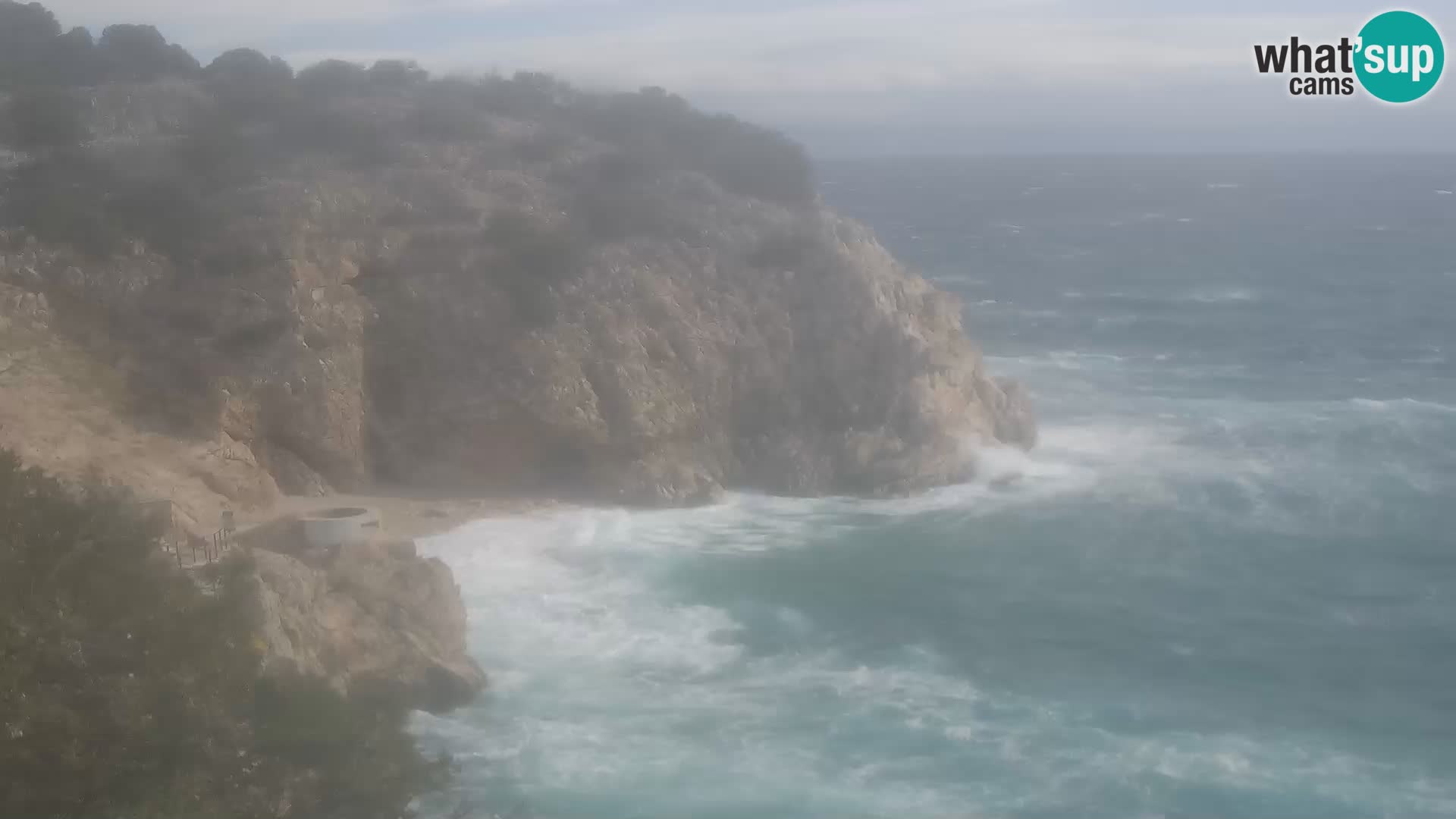 Cámara web de la playa de Brseč en Mošćenička Draga, Croacia