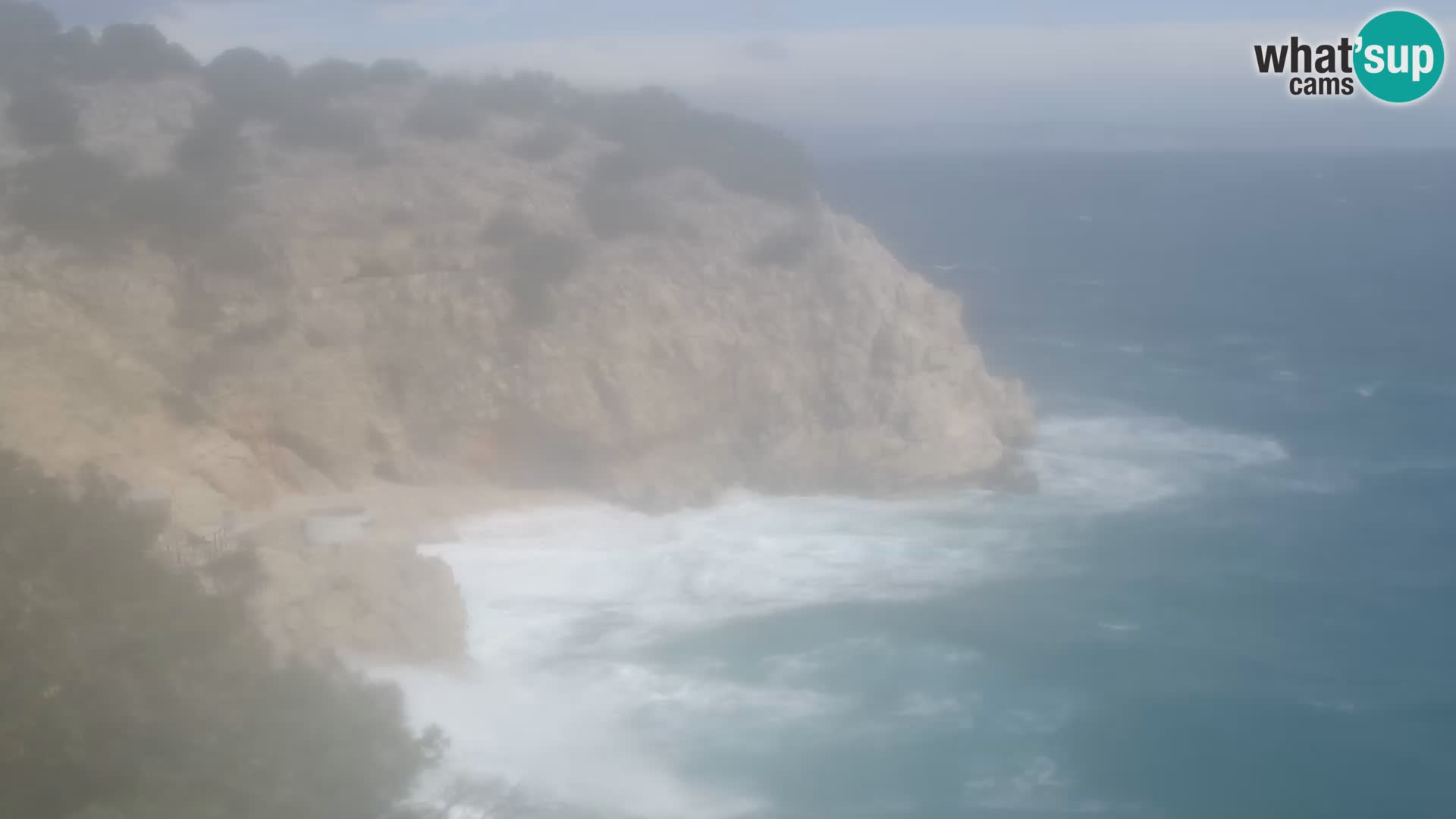 Webcam plage Brseč à Mošćenička Draga, Croatie