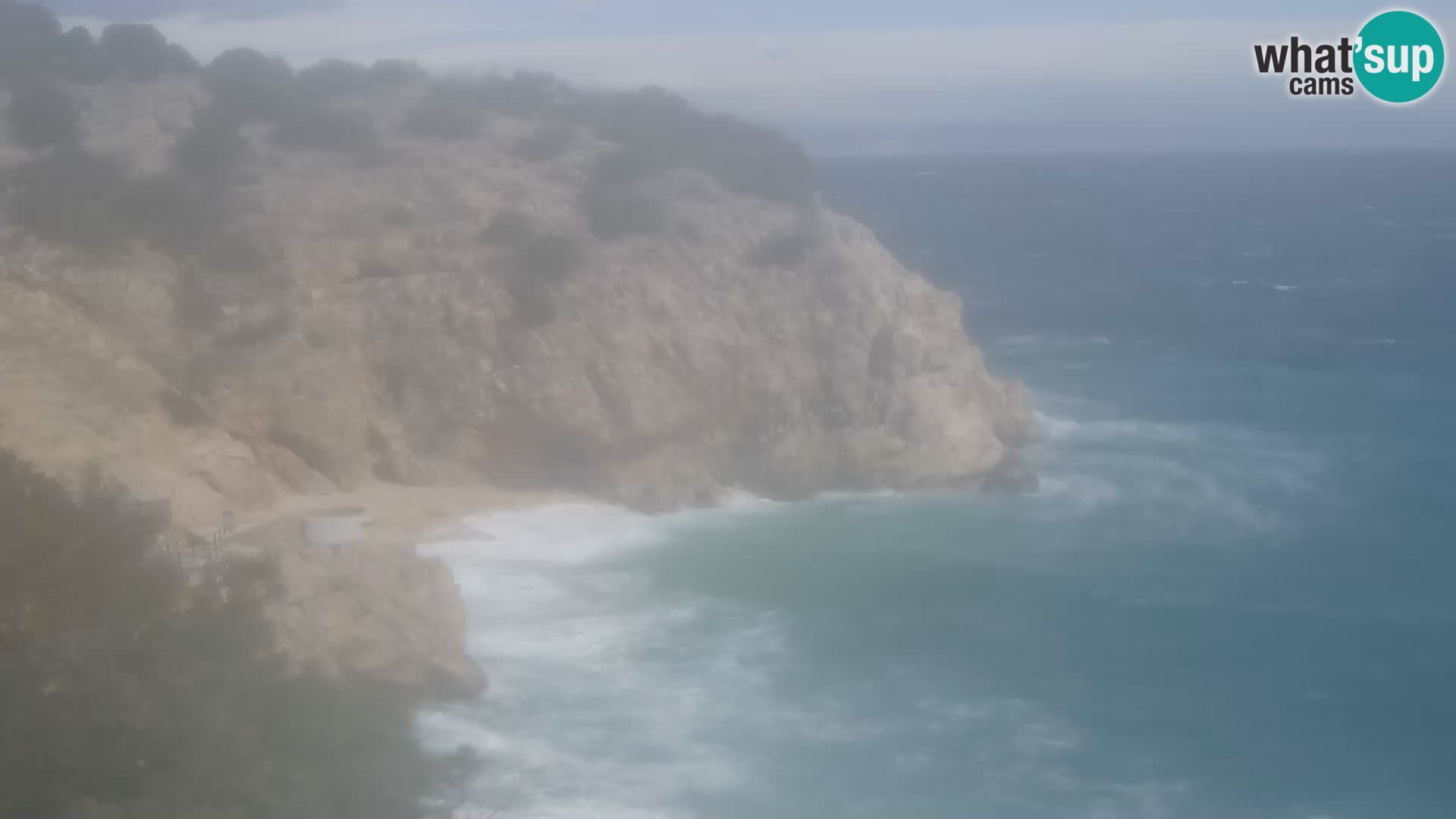 Spletna kamera Brseč plaža – Mošćenička Draga – Hrvaška