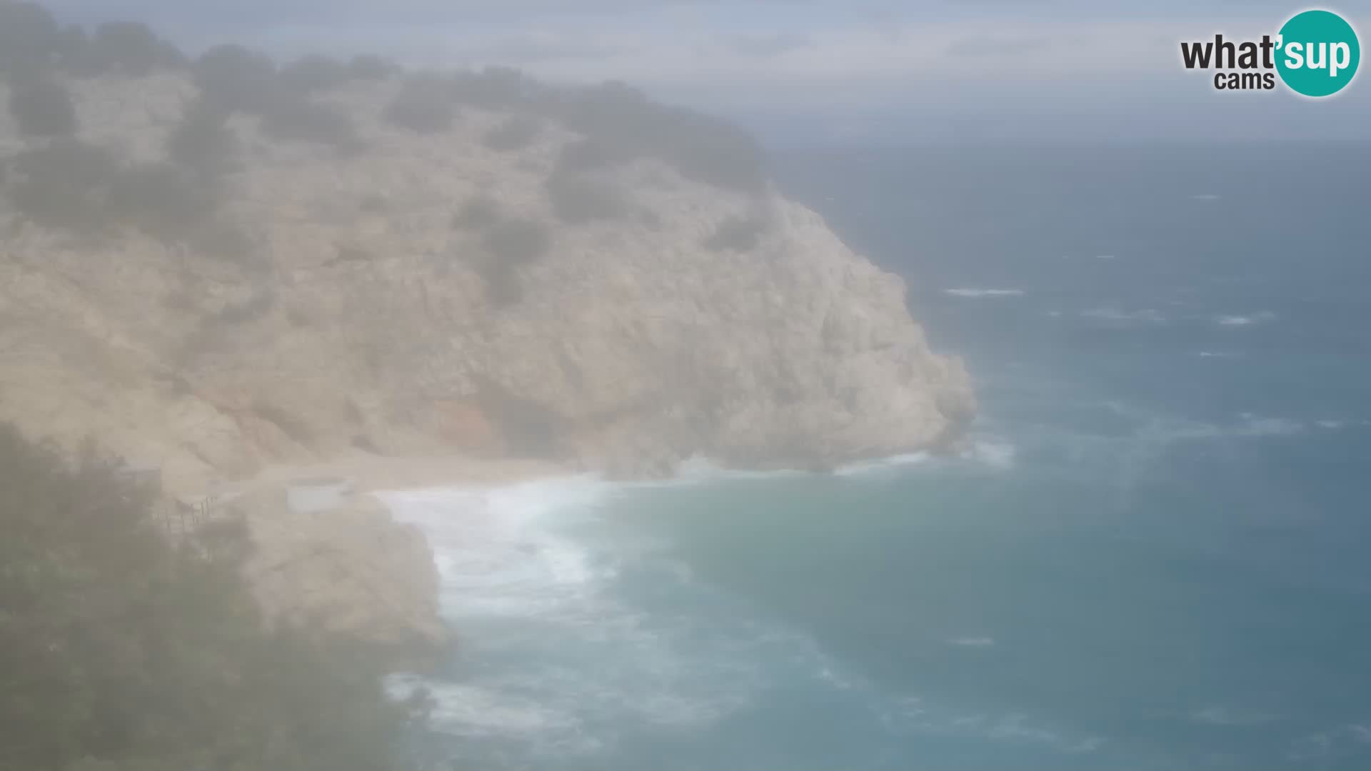 Cámara web de la playa de Brseč en Mošćenička Draga, Croacia