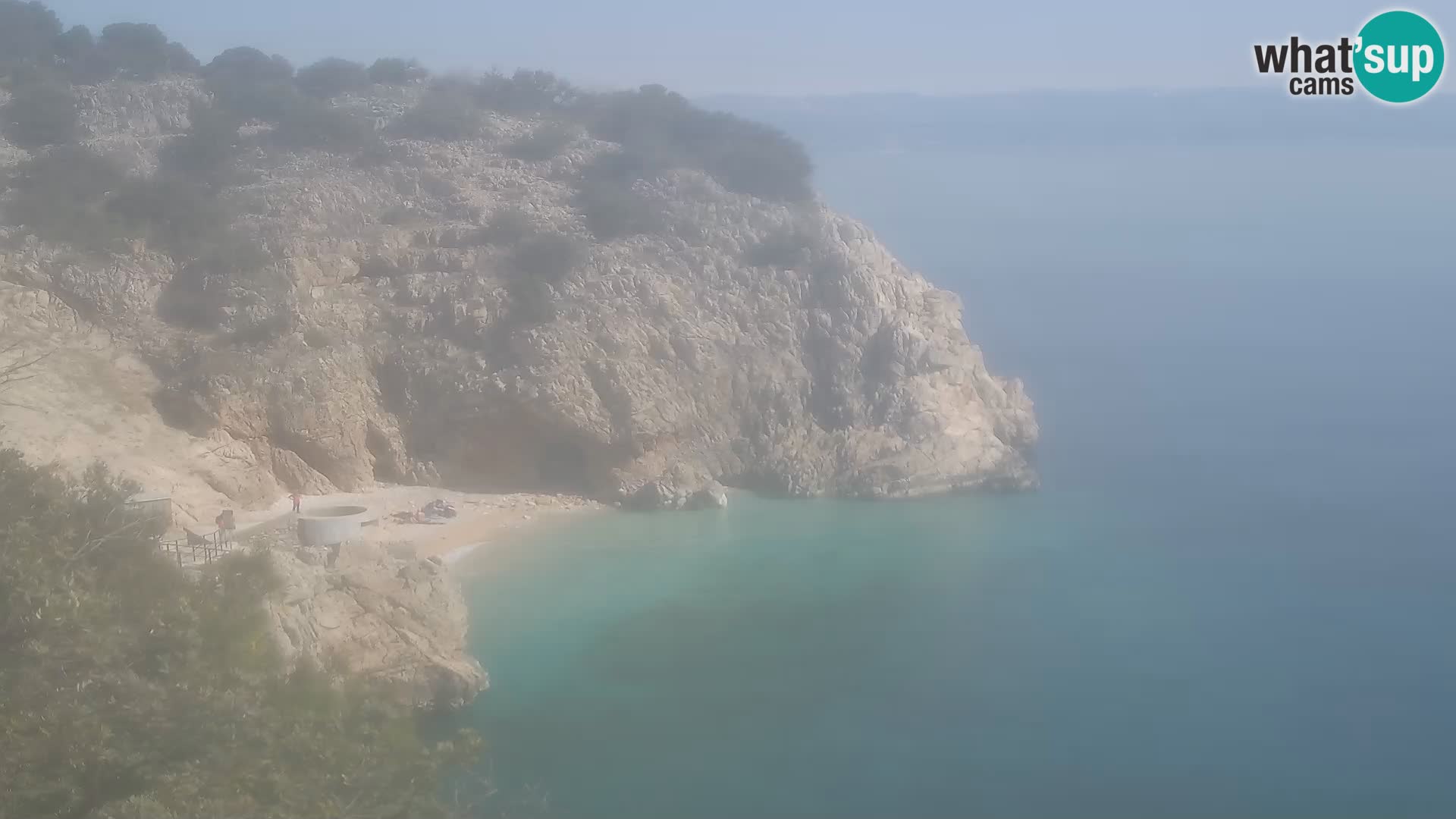 Webcam plage Brseč à Mošćenička Draga, Croatie