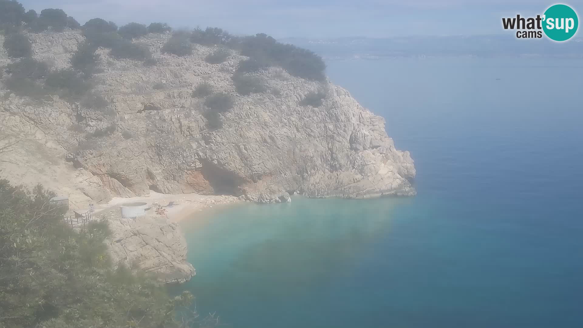 Webcam plage Brseč à Mošćenička Draga, Croatie
