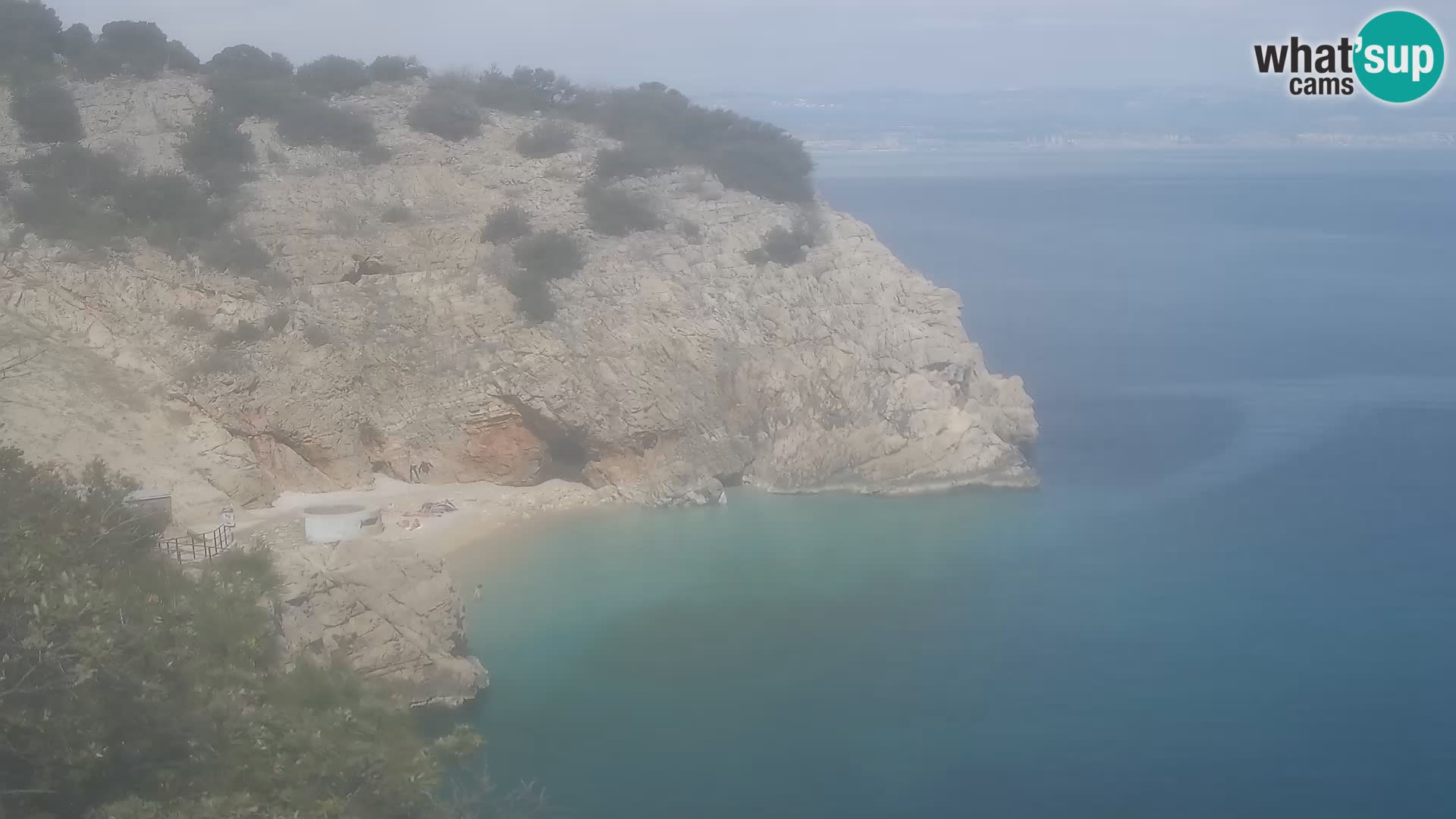 Webcam plage Brseč à Mošćenička Draga, Croatie