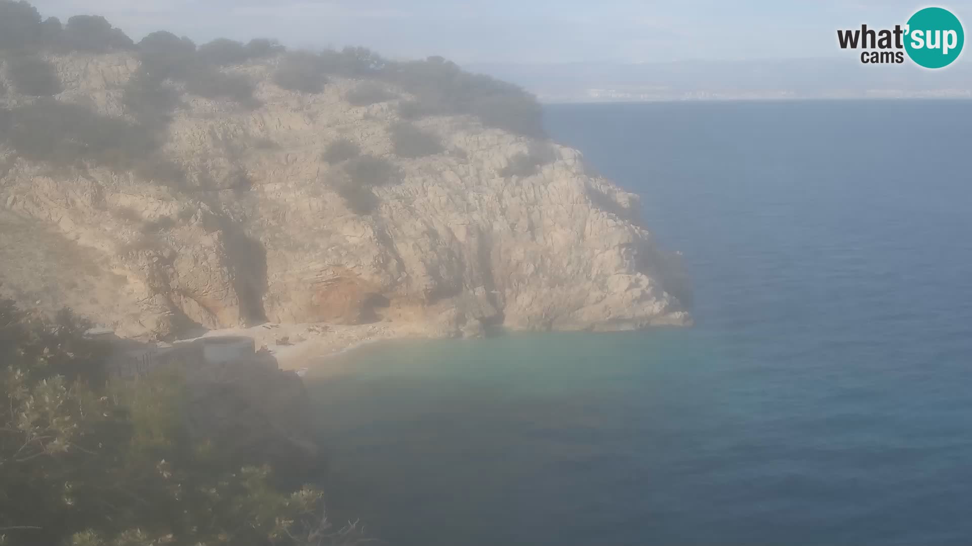 Webcam plage Brseč à Mošćenička Draga, Croatie