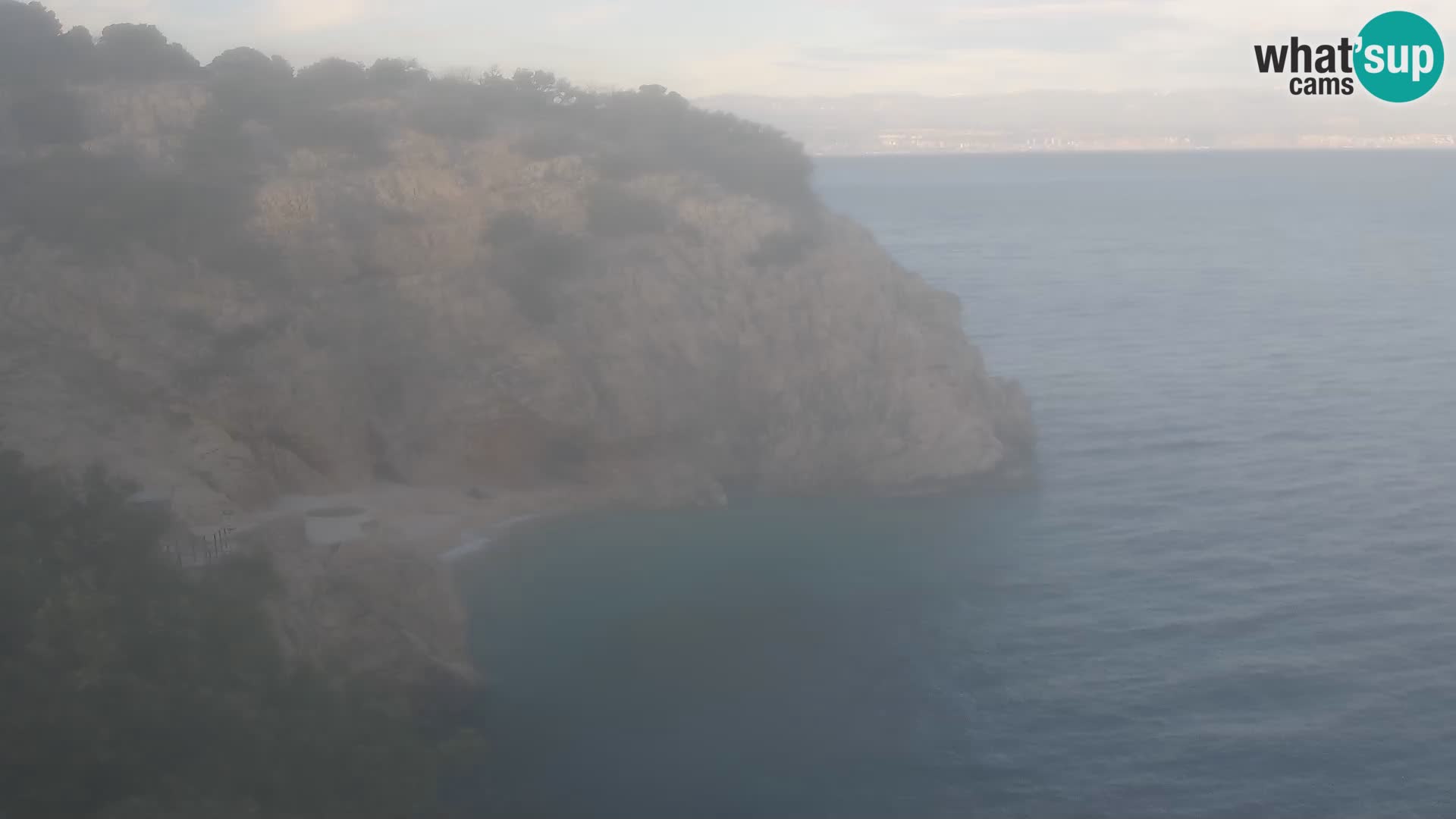 Webcam plage Brseč à Mošćenička Draga, Croatie