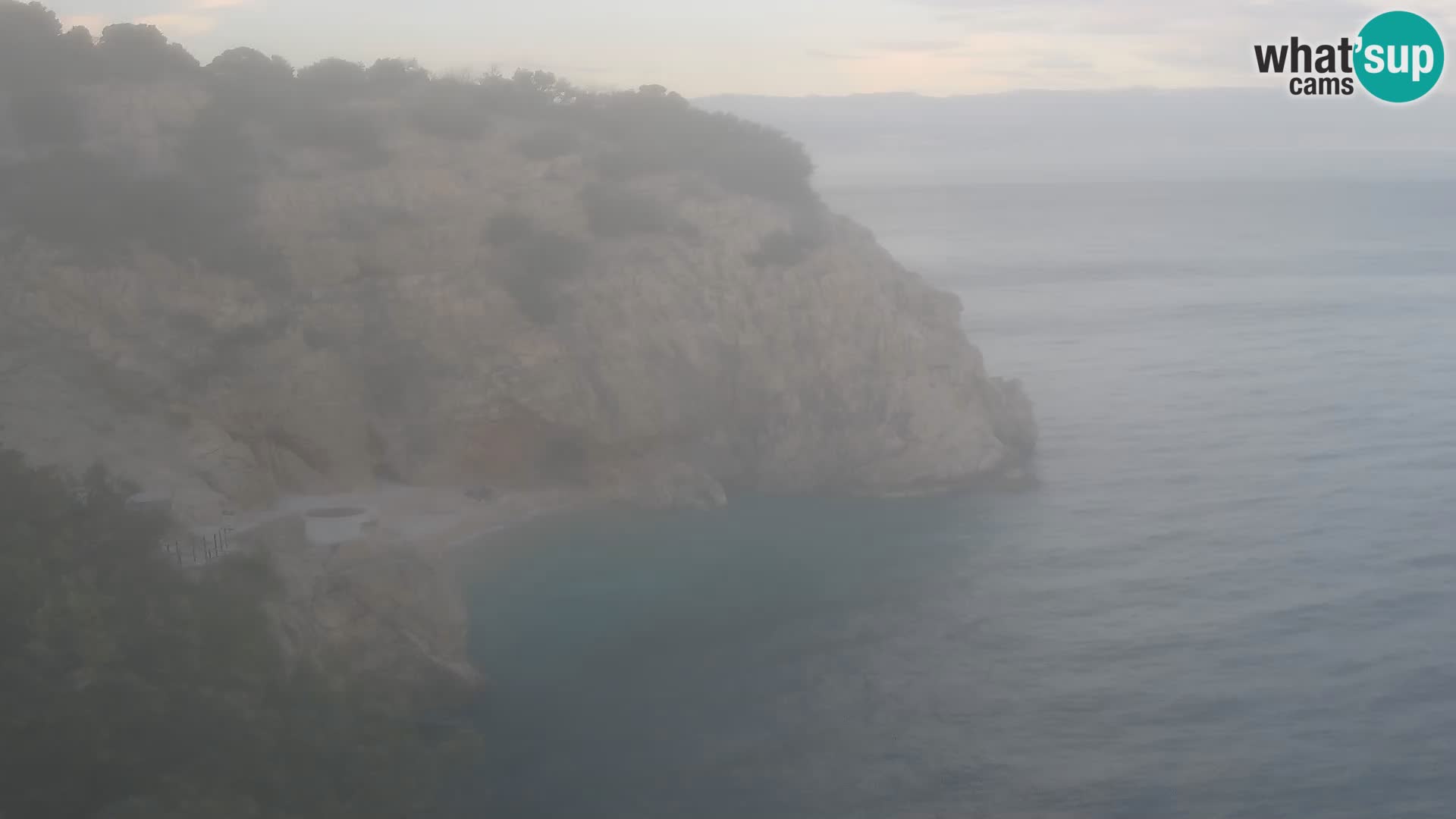 Webcam plage Brseč à Mošćenička Draga, Croatie