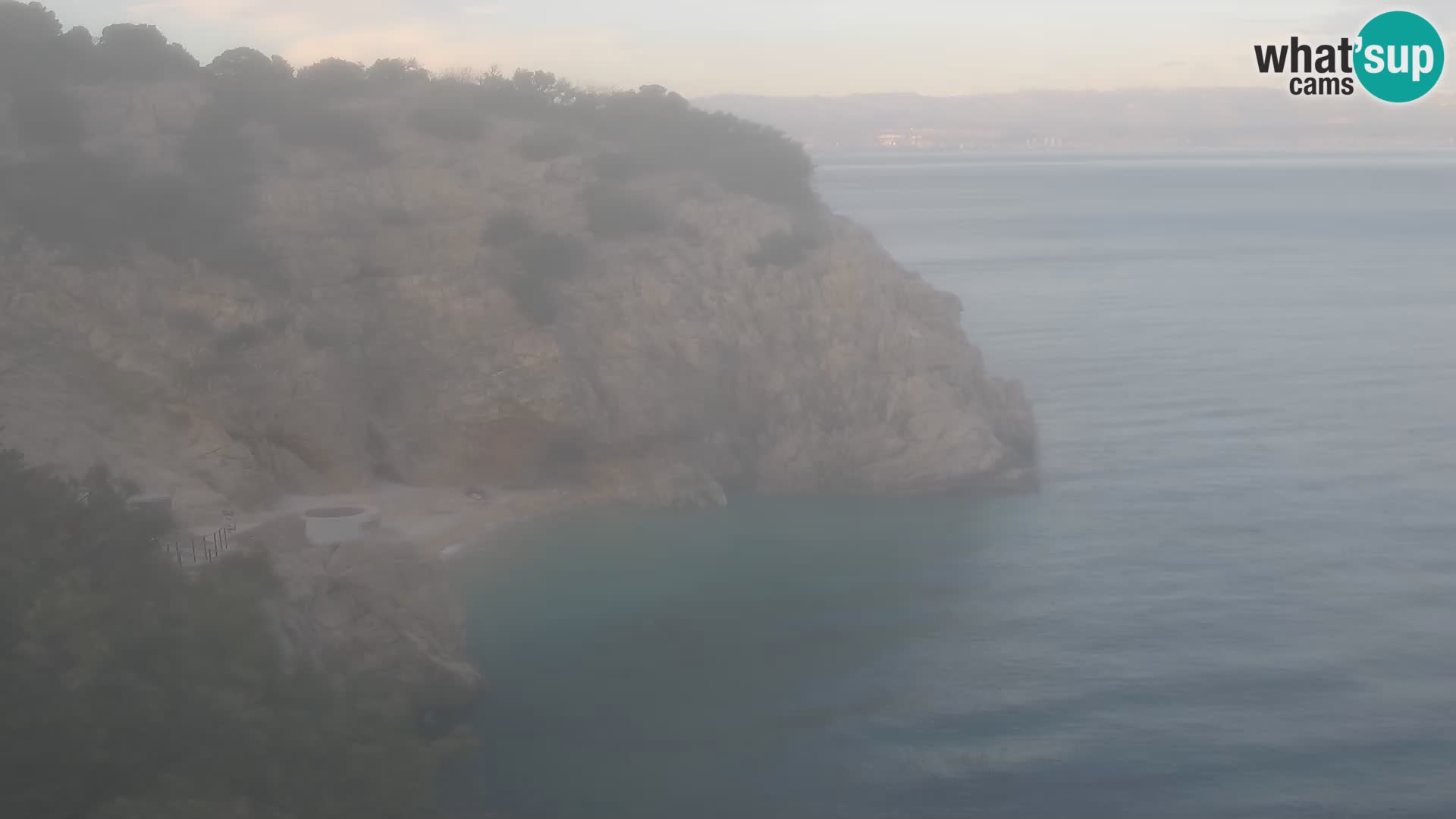 Webcam plage Brseč à Mošćenička Draga, Croatie