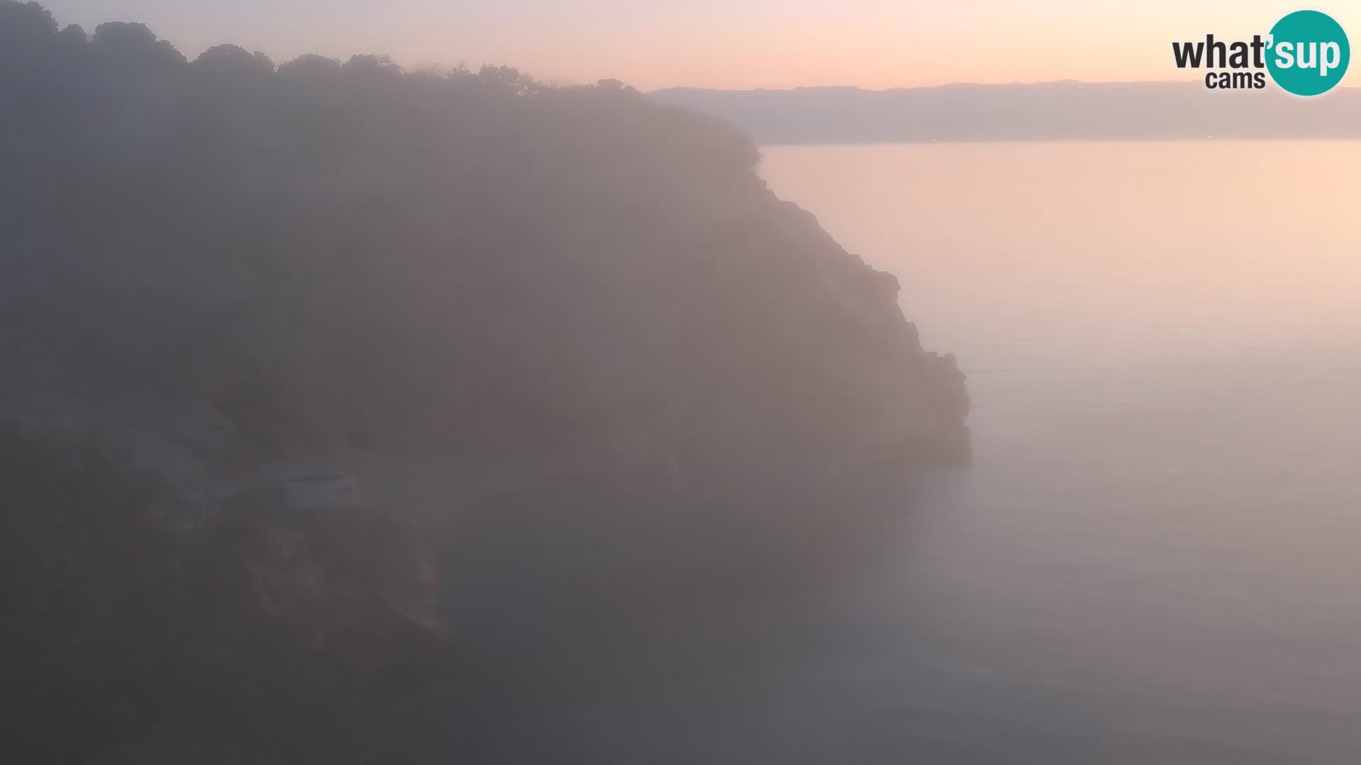 Webcam plage Brseč à Mošćenička Draga, Croatie