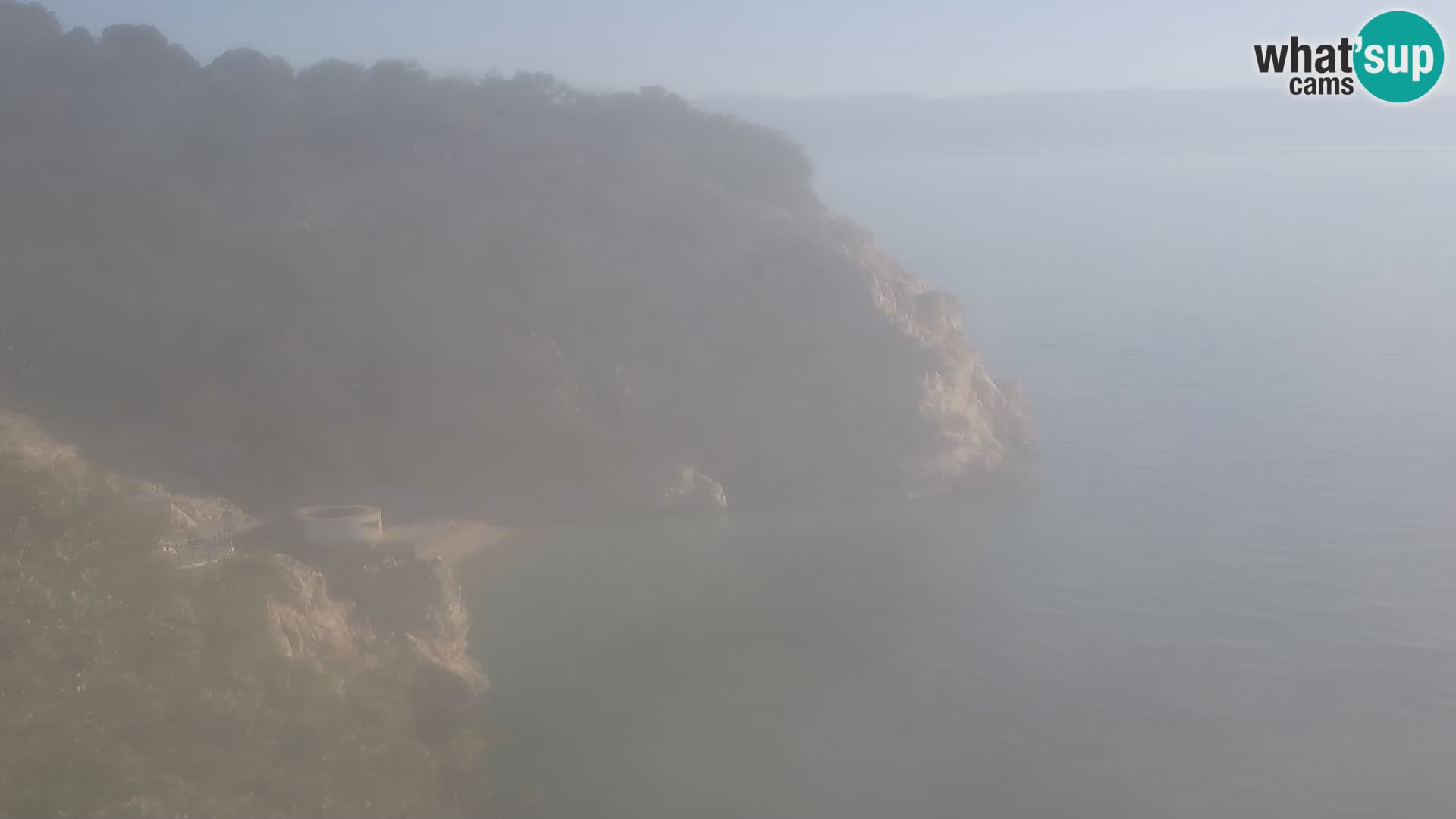 Cámara web de la playa de Brseč en Mošćenička Draga, Croacia