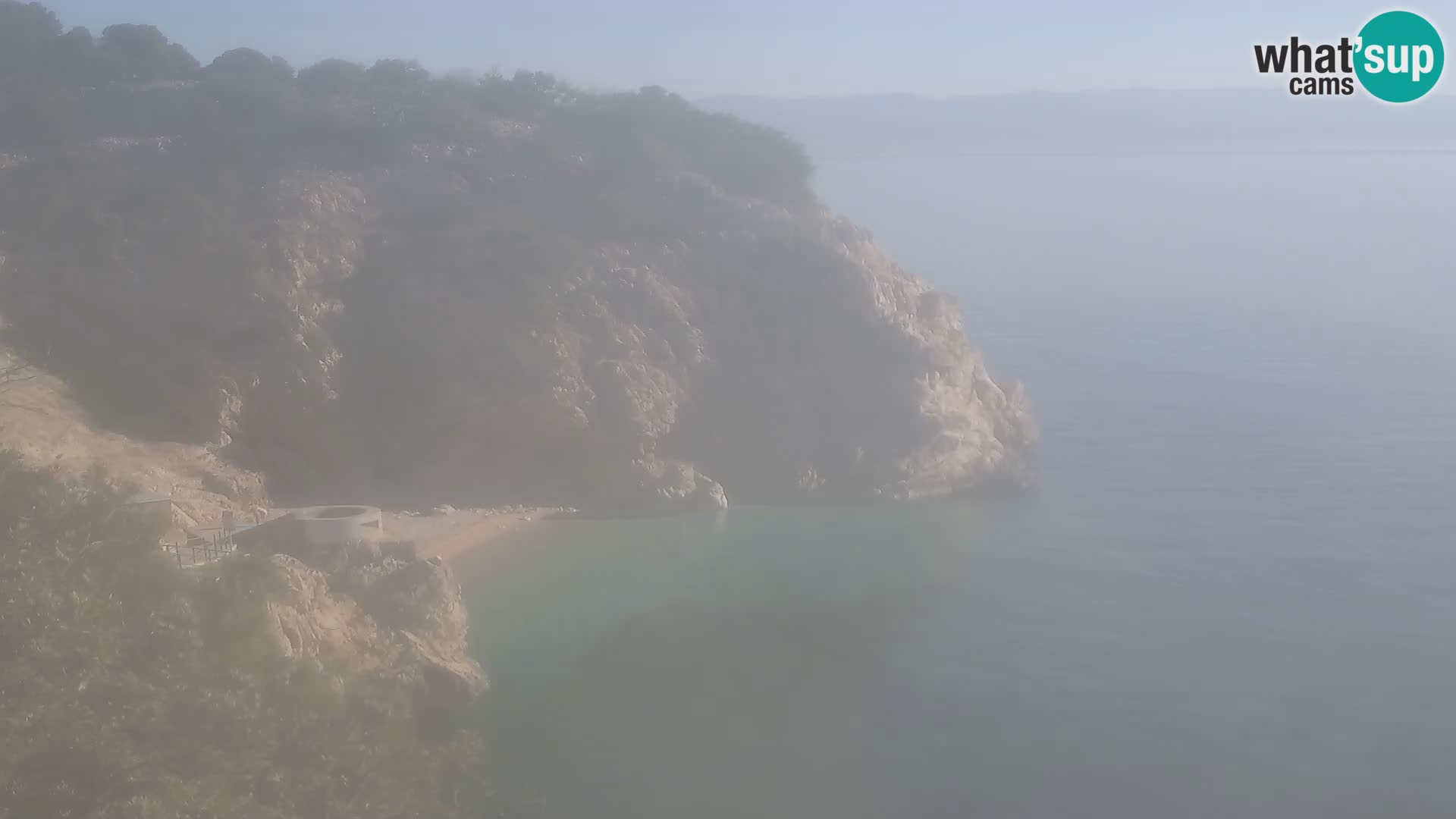 Cámara web de la playa de Brseč en Mošćenička Draga, Croacia