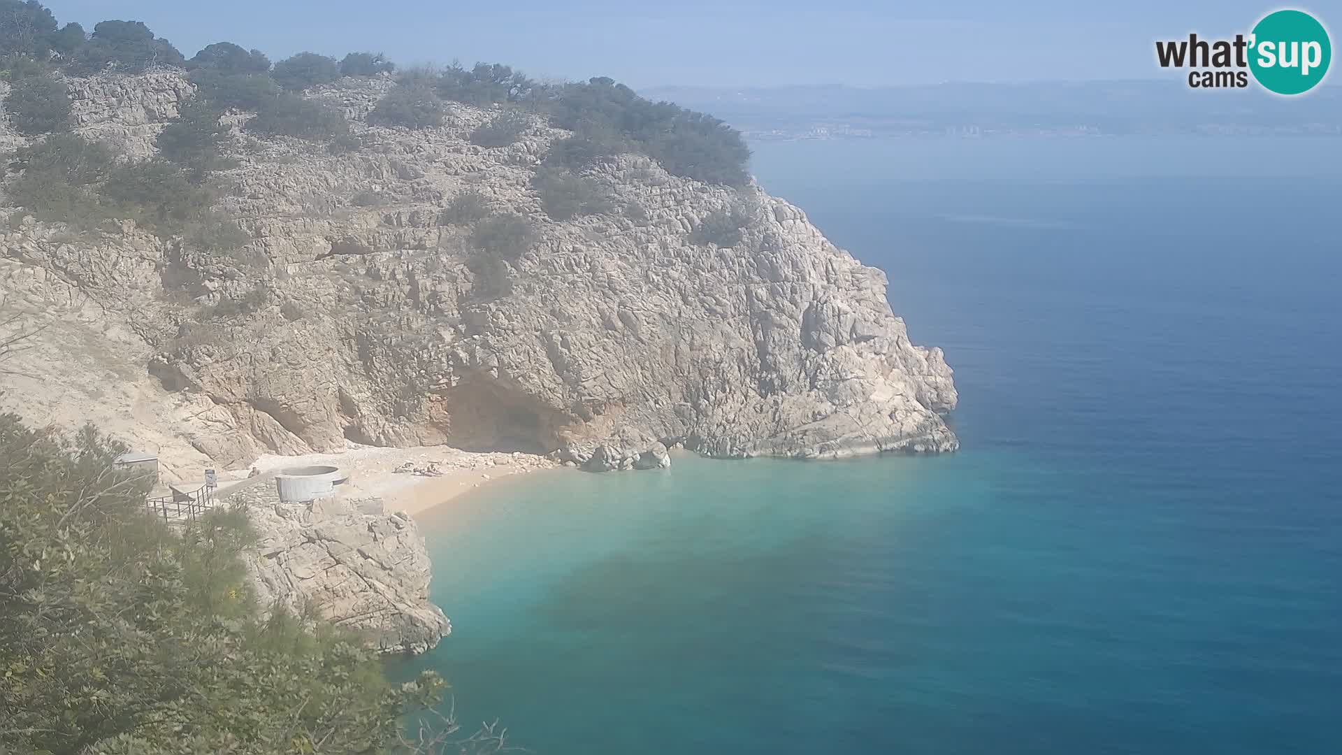 Cámara web de la playa de Brseč en Mošćenička Draga, Croacia