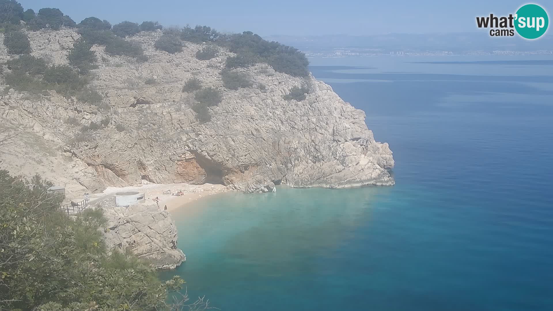 Webcam plage Brseč à Mošćenička Draga, Croatie