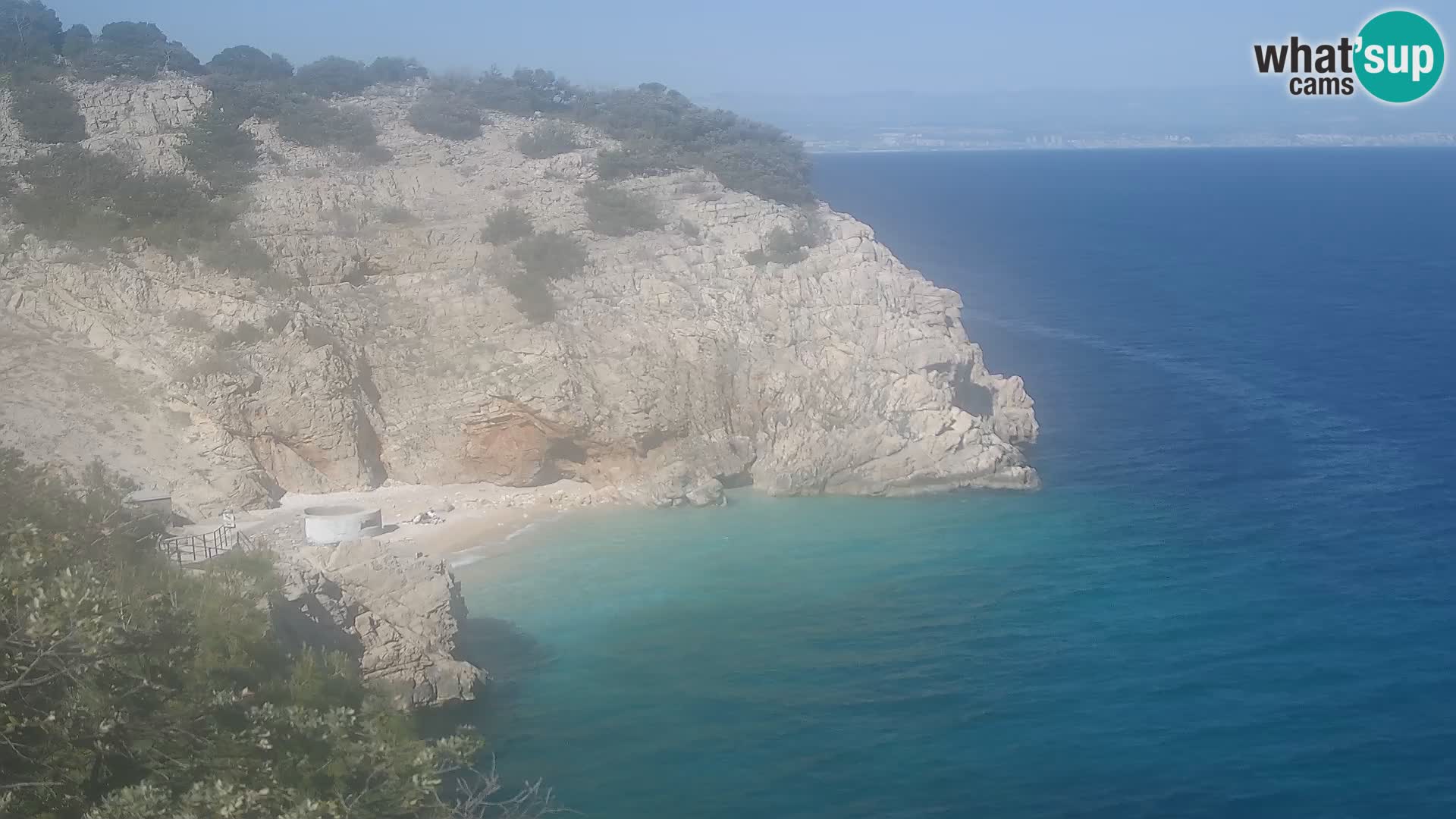 Cámara web de la playa de Brseč en Mošćenička Draga, Croacia