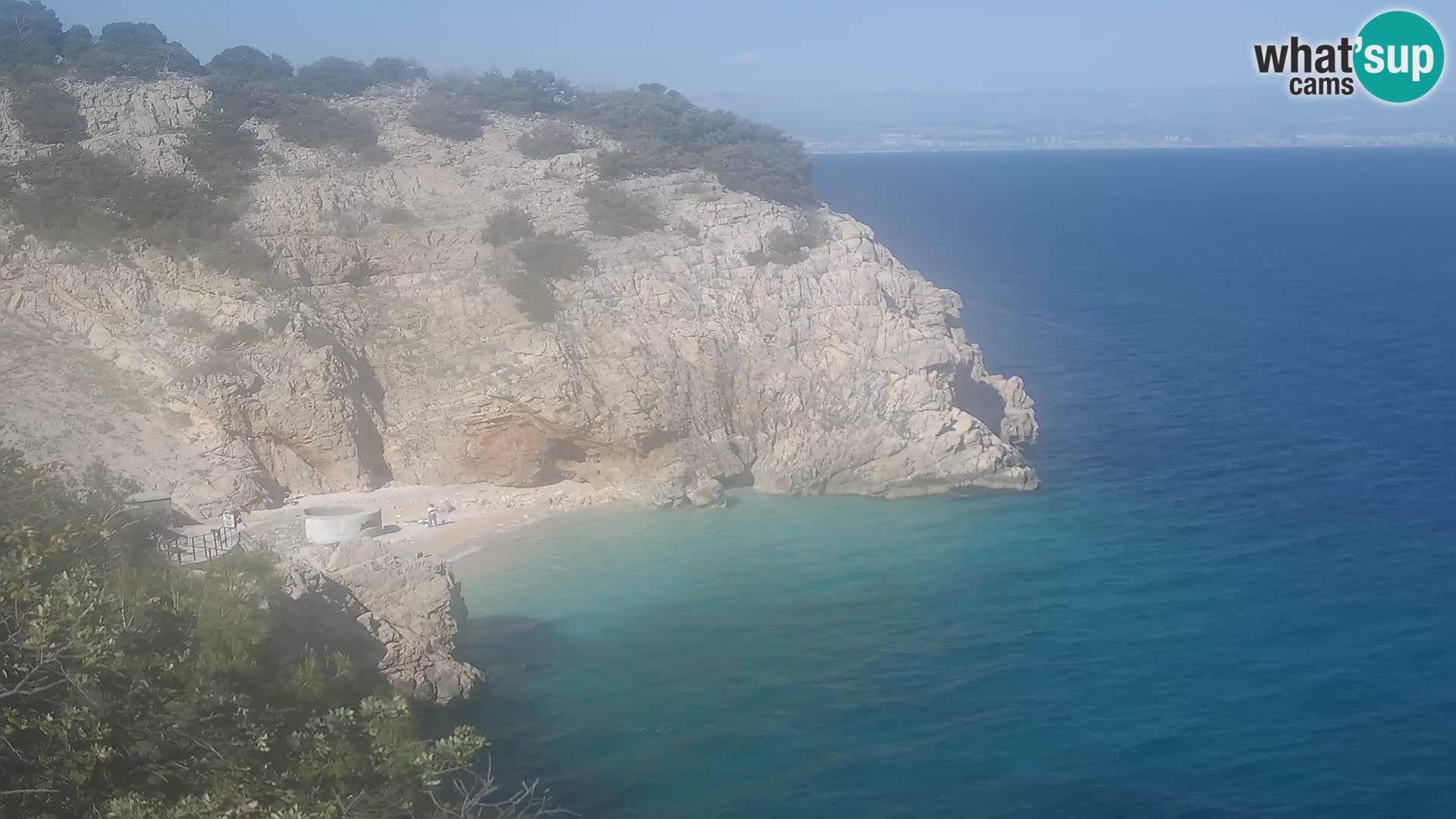 Spletna kamera Brseč plaža – Mošćenička Draga – Hrvaška