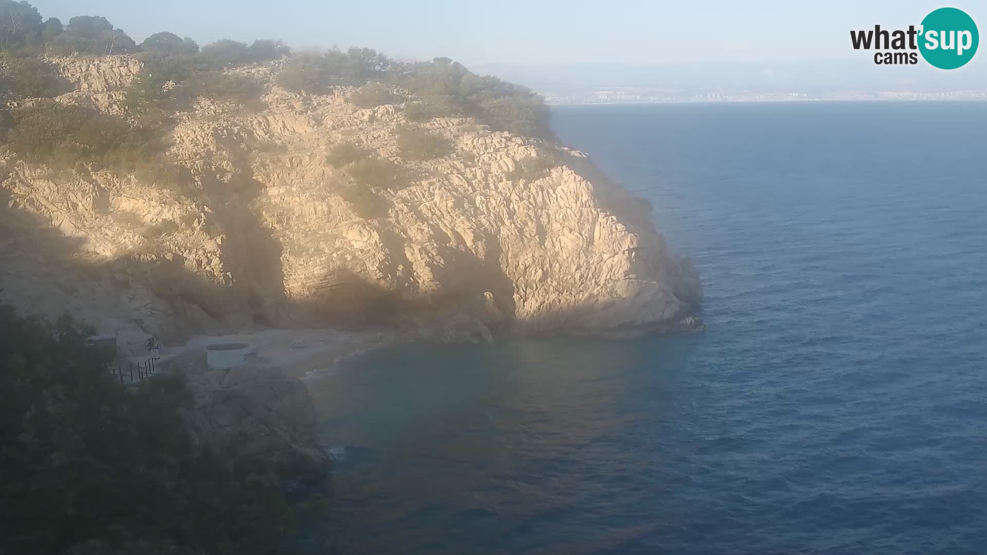 Spletna kamera Brseč plaža – Mošćenička Draga – Hrvaška