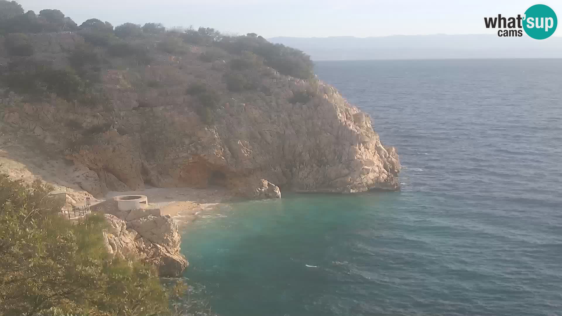 Spletna kamera Brseč plaža – Mošćenička Draga – Hrvaška