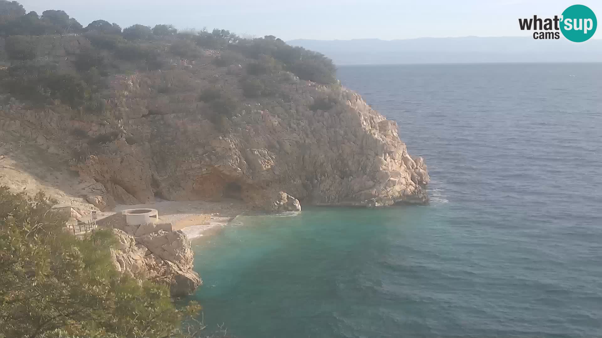 Spletna kamera Brseč plaža – Mošćenička Draga – Hrvaška