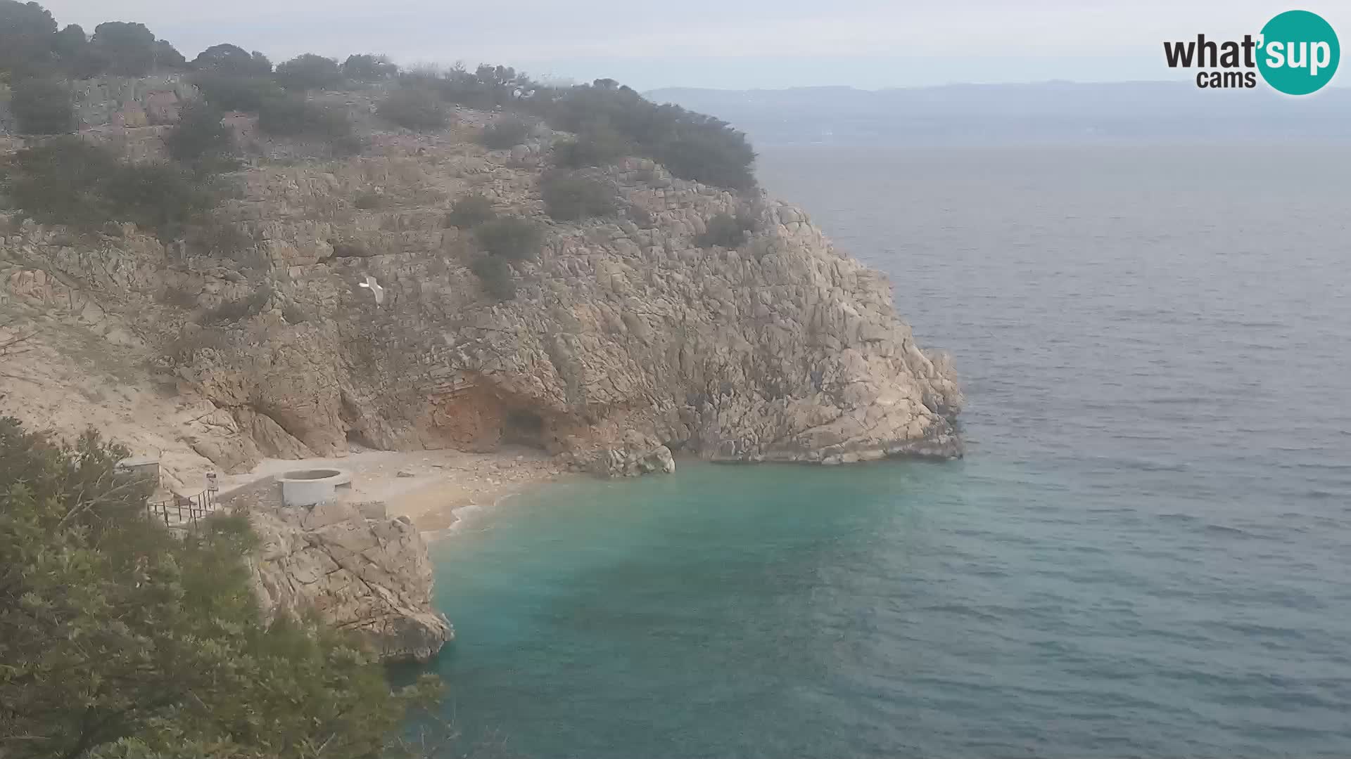 Spletna kamera Brseč plaža – Mošćenička Draga – Hrvaška