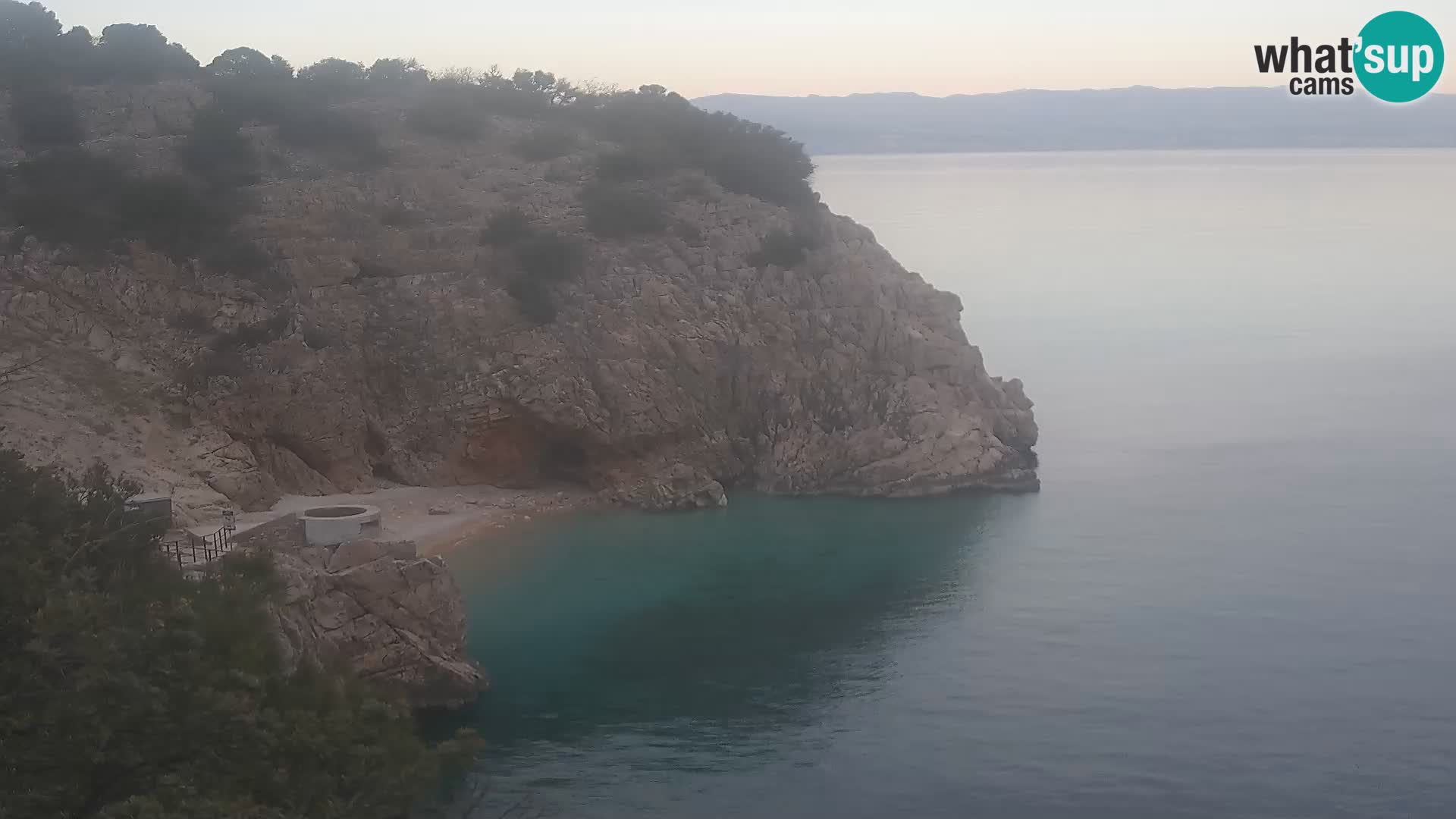 Webcam plage Brseč à Mošćenička Draga, Croatie
