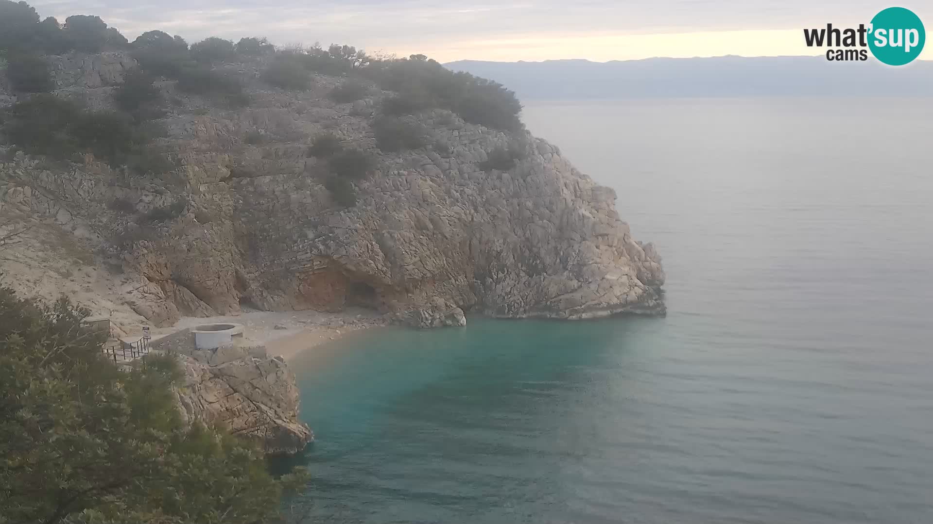Webcam plage Brseč à Mošćenička Draga, Croatie