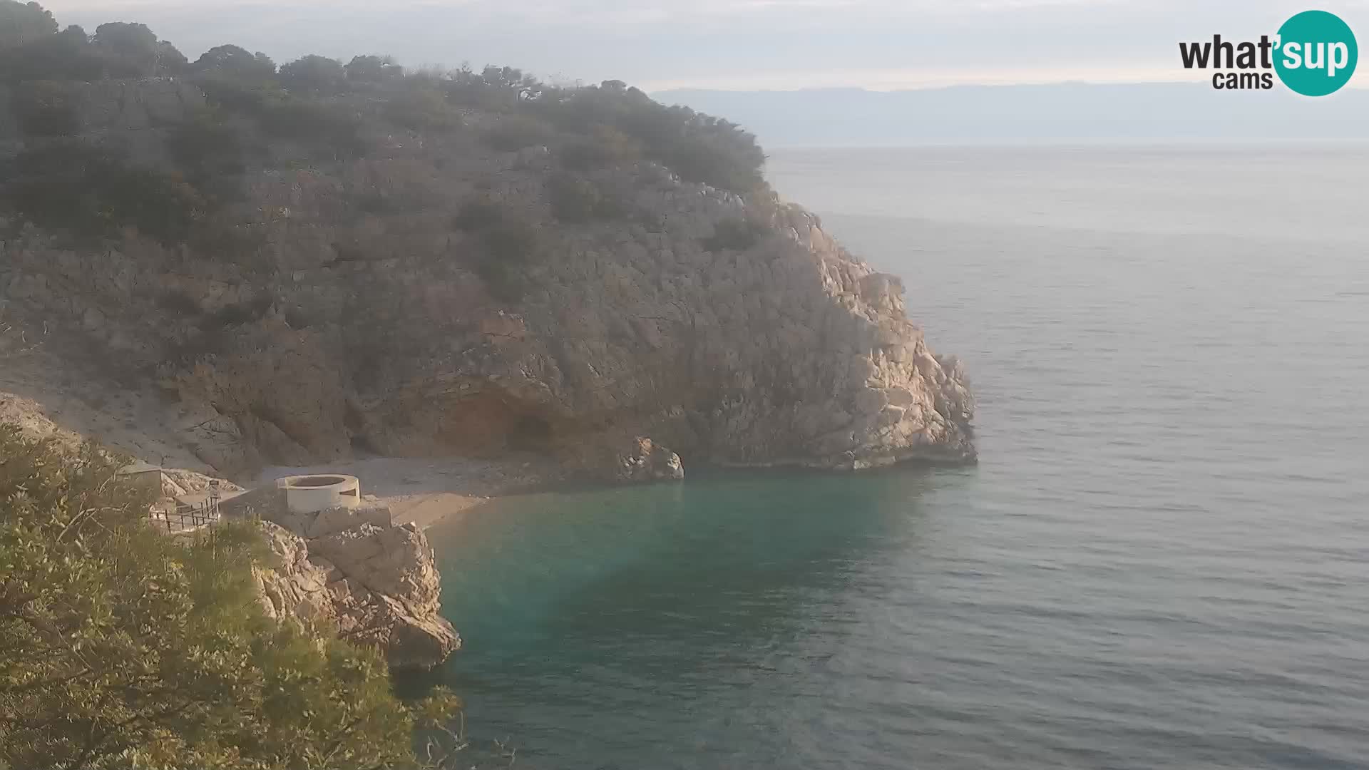 Webcam plage Brseč à Mošćenička Draga, Croatie