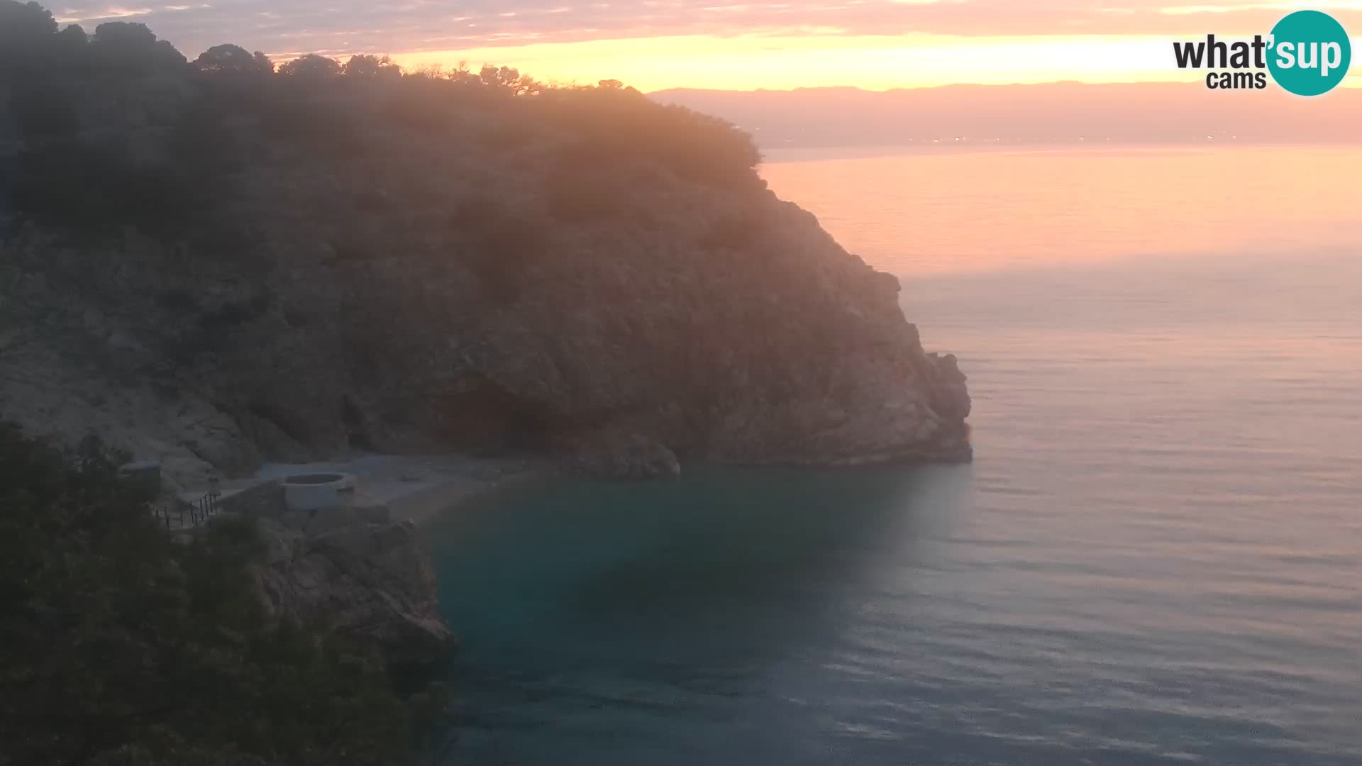 Webcam plage Brseč à Mošćenička Draga, Croatie