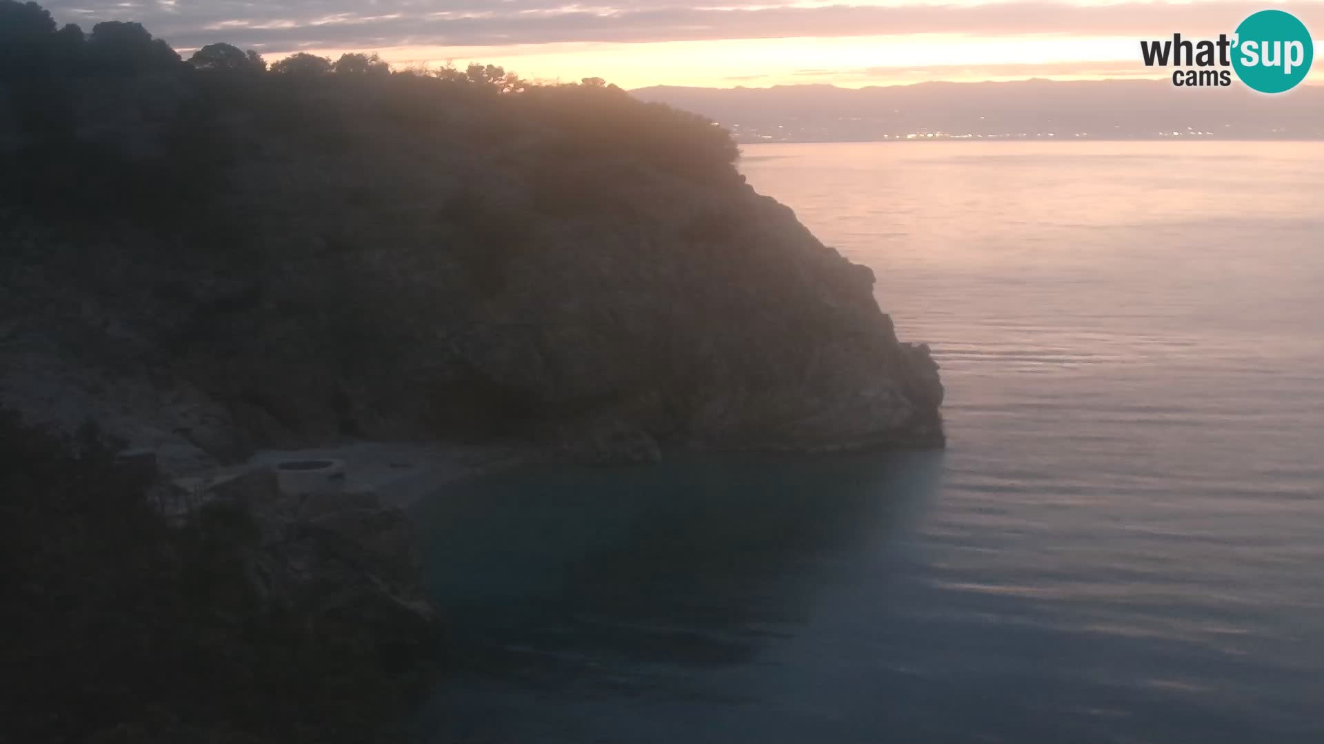 Cámara web de la playa de Brseč en Mošćenička Draga, Croacia