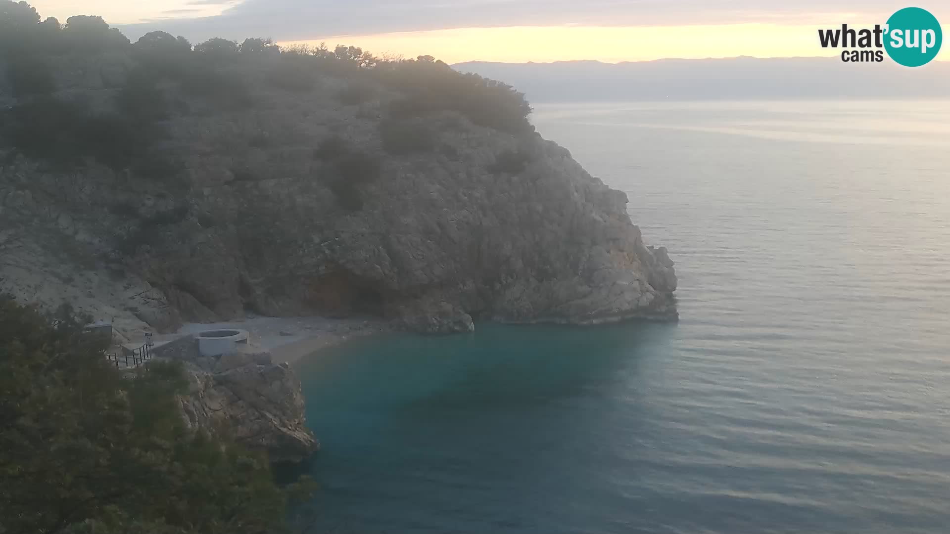 Cámara web de la playa de Brseč en Mošćenička Draga, Croacia