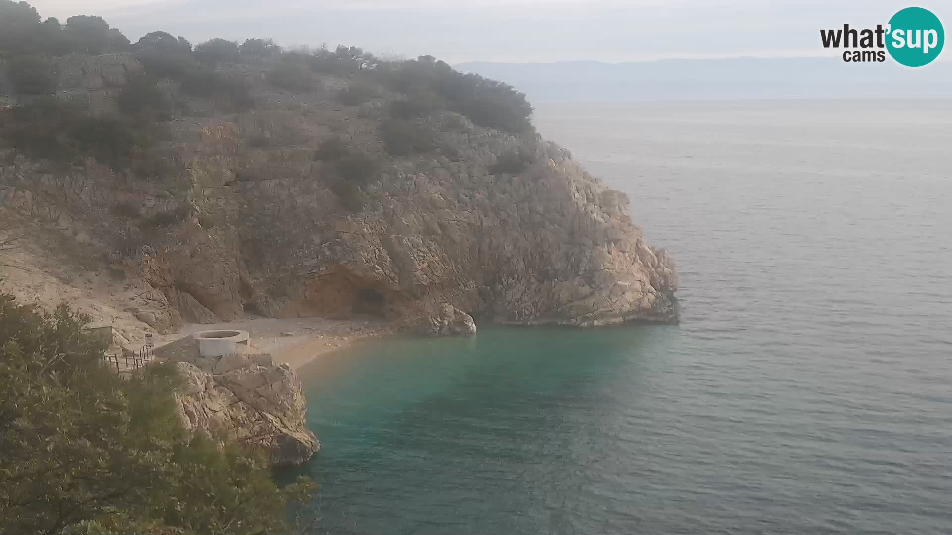 Webcam plage Brseč à Mošćenička Draga, Croatie
