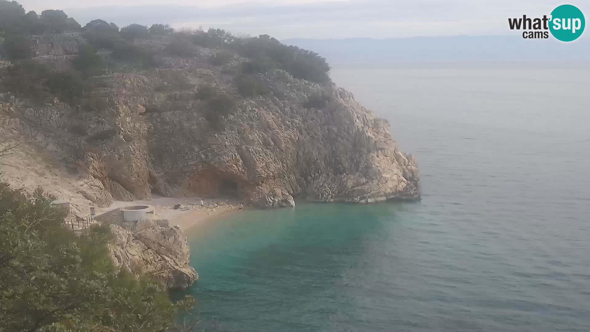 Cámara web de la playa de Brseč en Mošćenička Draga, Croacia