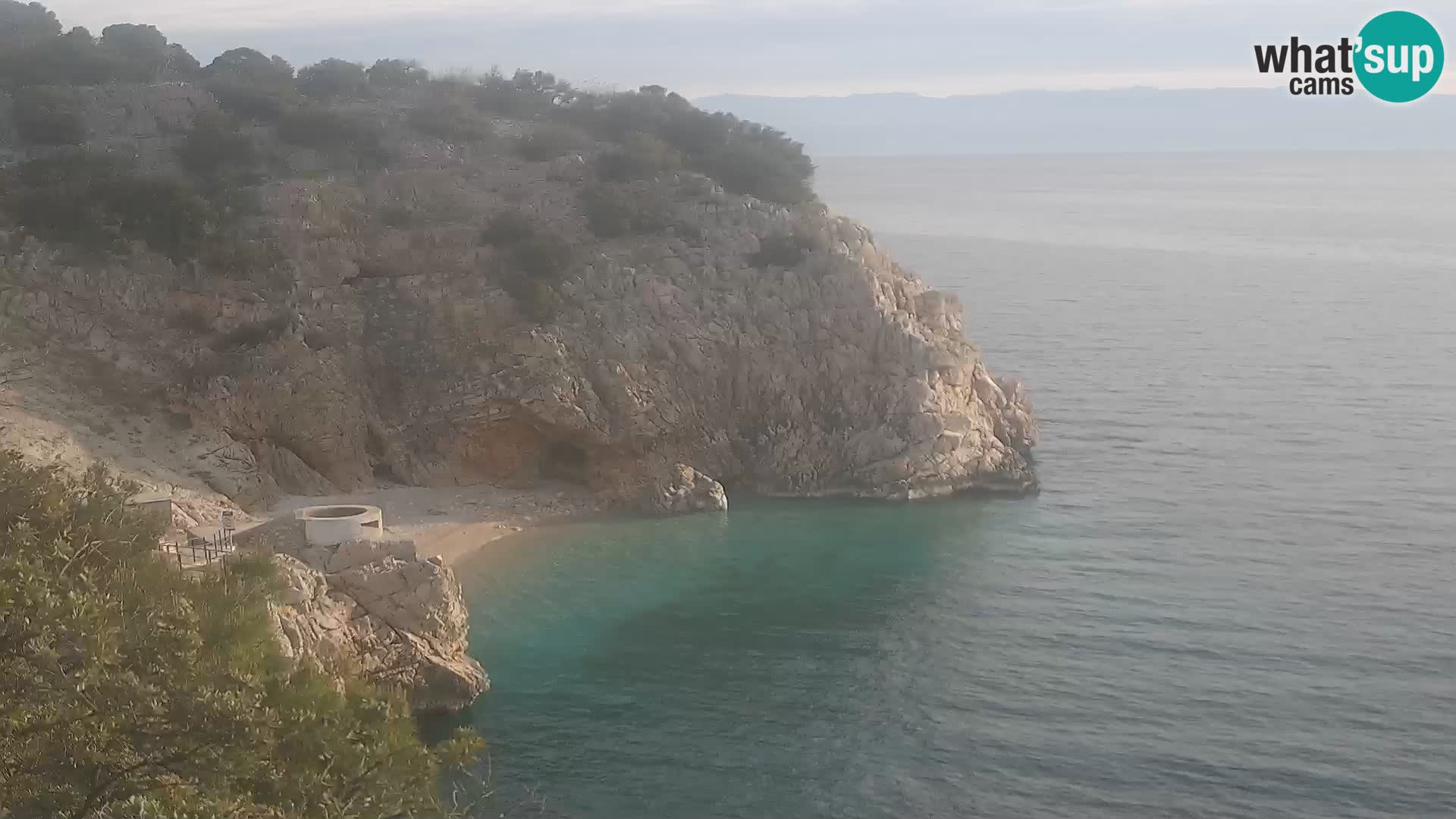 Webcam plage Brseč à Mošćenička Draga, Croatie