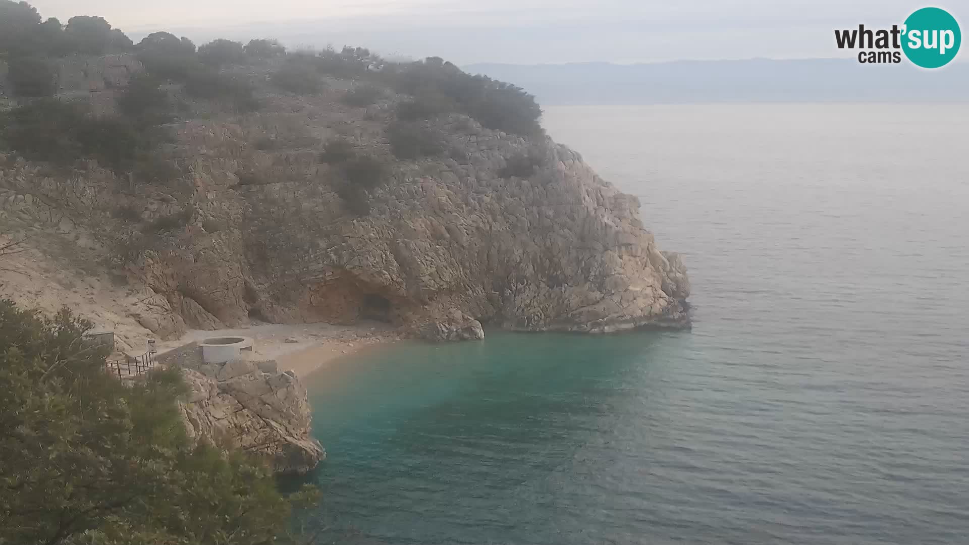 Spletna kamera Brseč plaža – Mošćenička Draga – Hrvaška