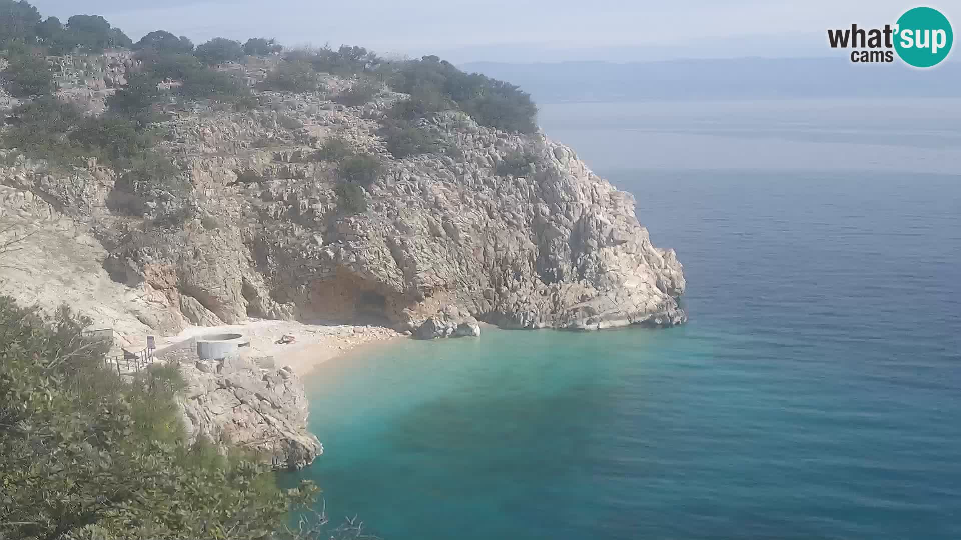 Webcam plage Brseč à Mošćenička Draga, Croatie