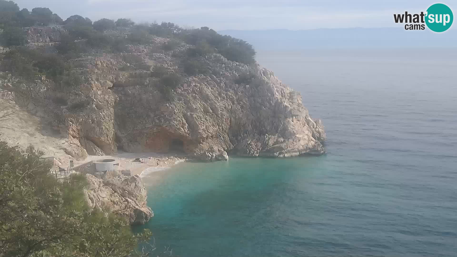 Spletna kamera Brseč plaža – Mošćenička Draga – Hrvaška