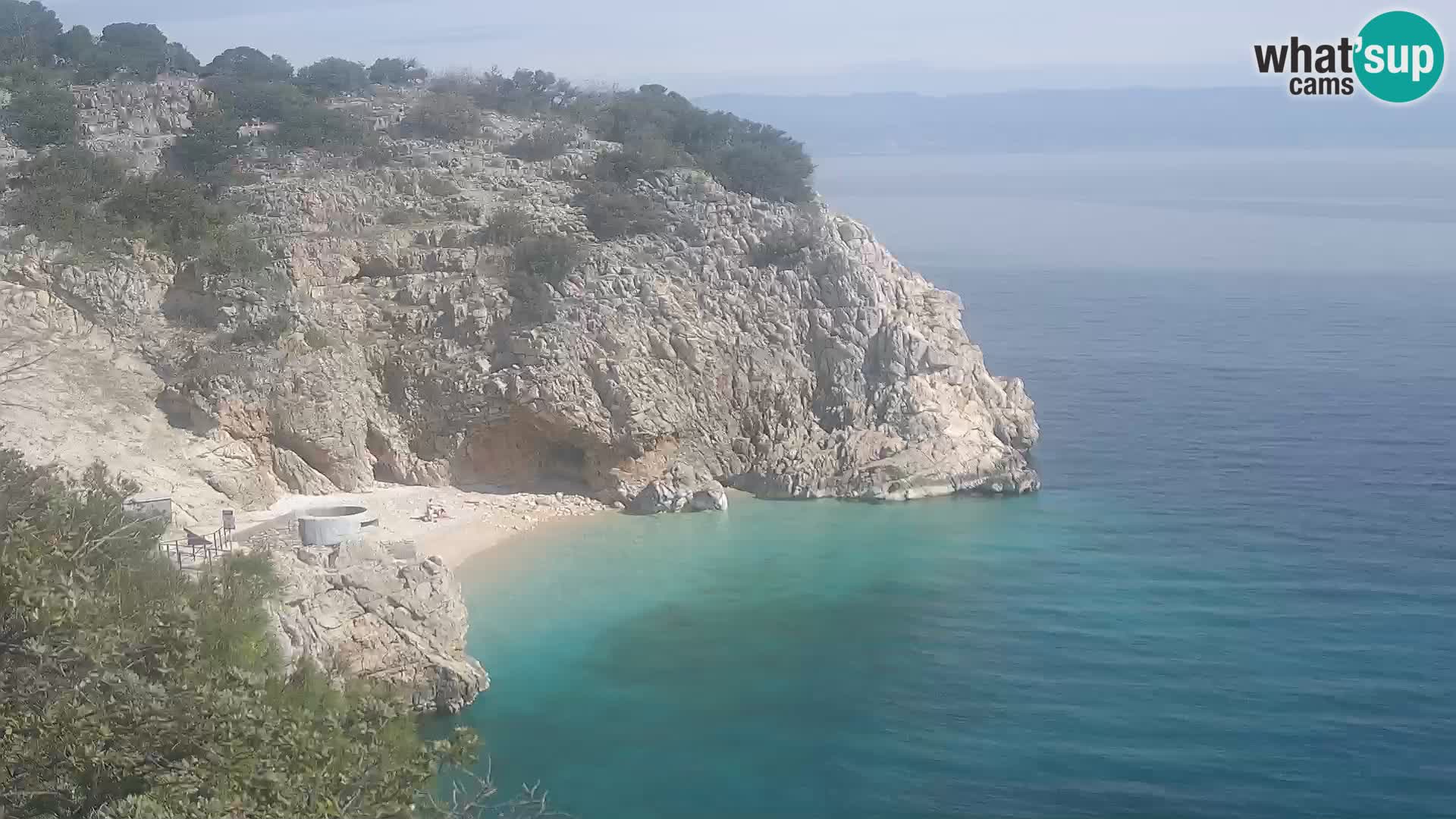 Spletna kamera Brseč plaža – Mošćenička Draga – Hrvaška