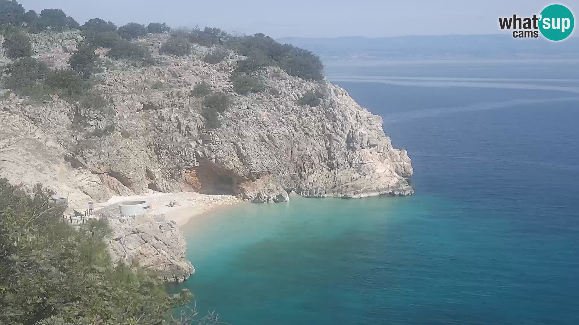Webcam plage Brseč à Mošćenička Draga, Croatie