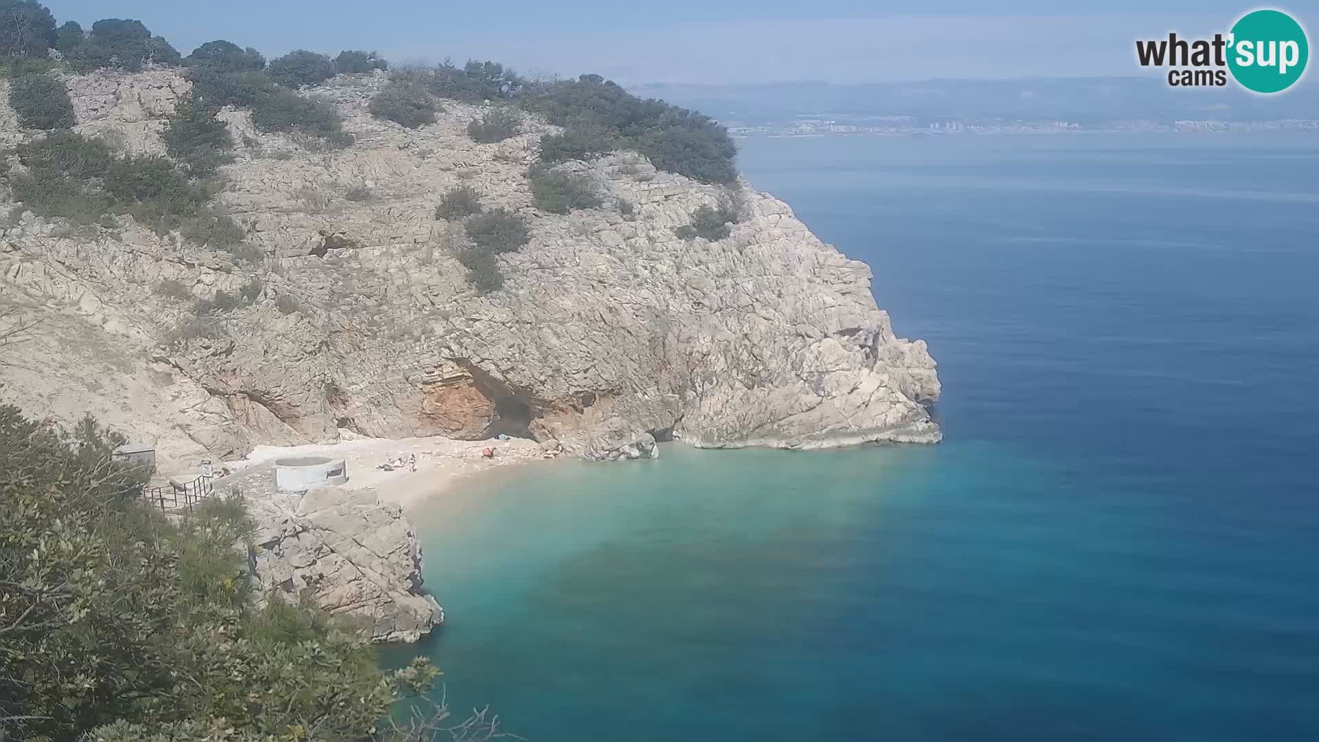 Spletna kamera Brseč plaža – Mošćenička Draga – Hrvaška