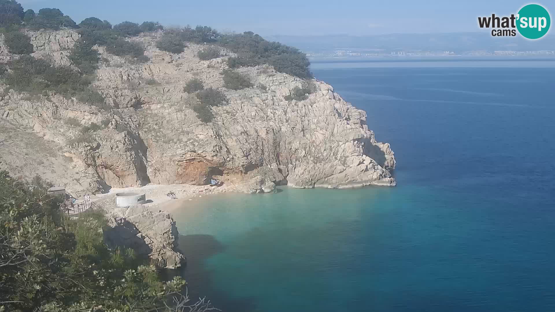 Webcam plage Brseč à Mošćenička Draga, Croatie