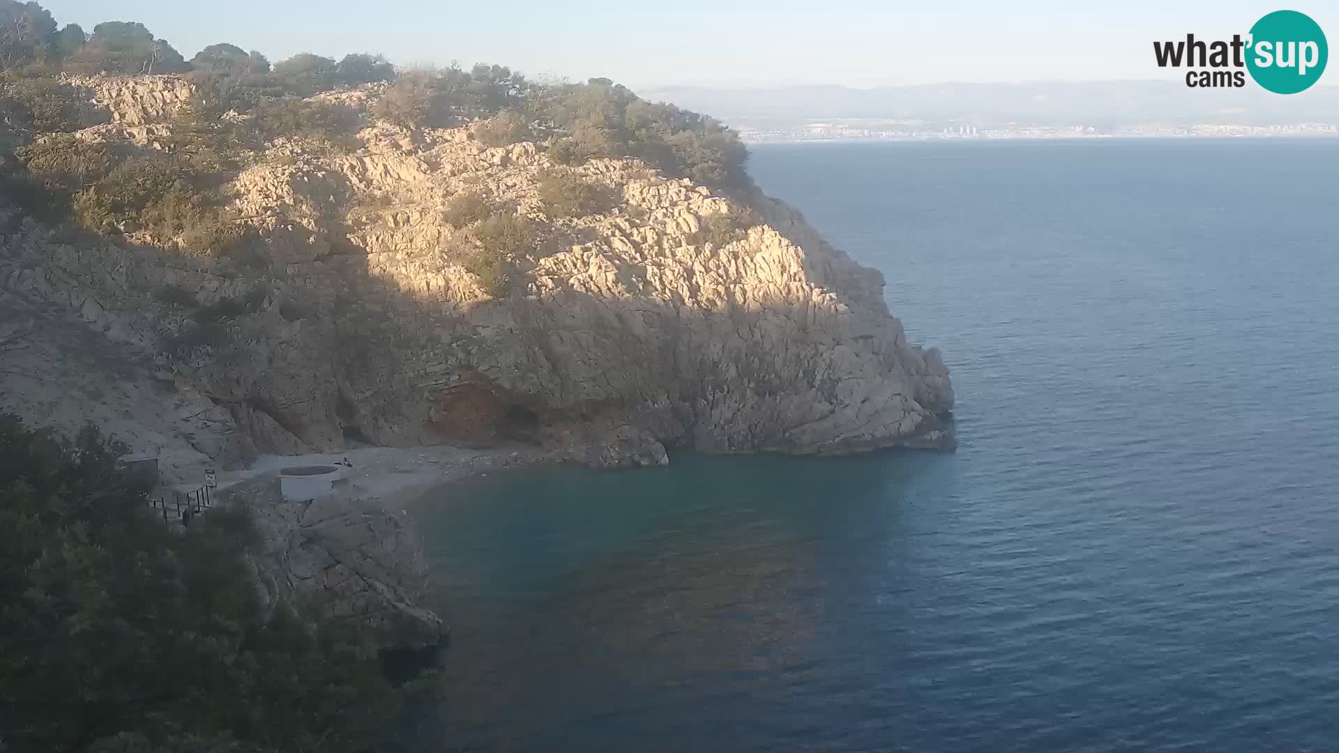 Cámara web de la playa de Brseč en Mošćenička Draga, Croacia