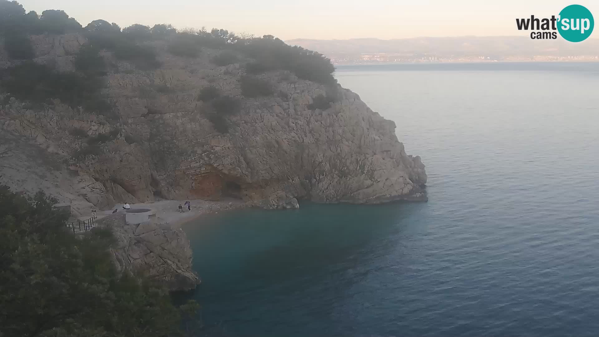 Webcam plage Brseč à Mošćenička Draga, Croatie