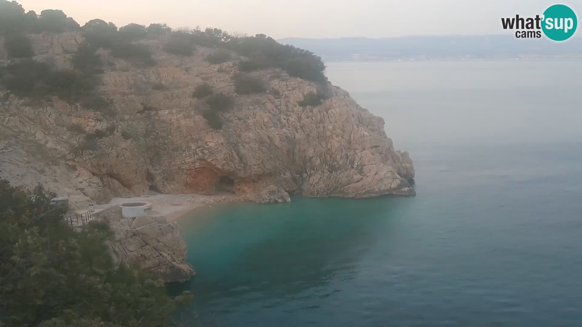 Webcam plage Brseč à Mošćenička Draga, Croatie