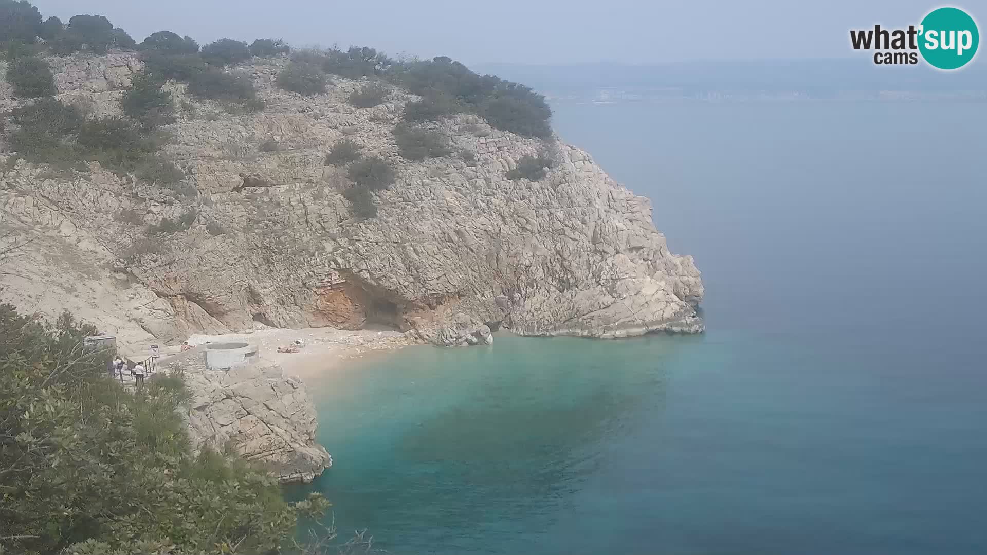 Spletna kamera Brseč plaža – Mošćenička Draga – Hrvaška