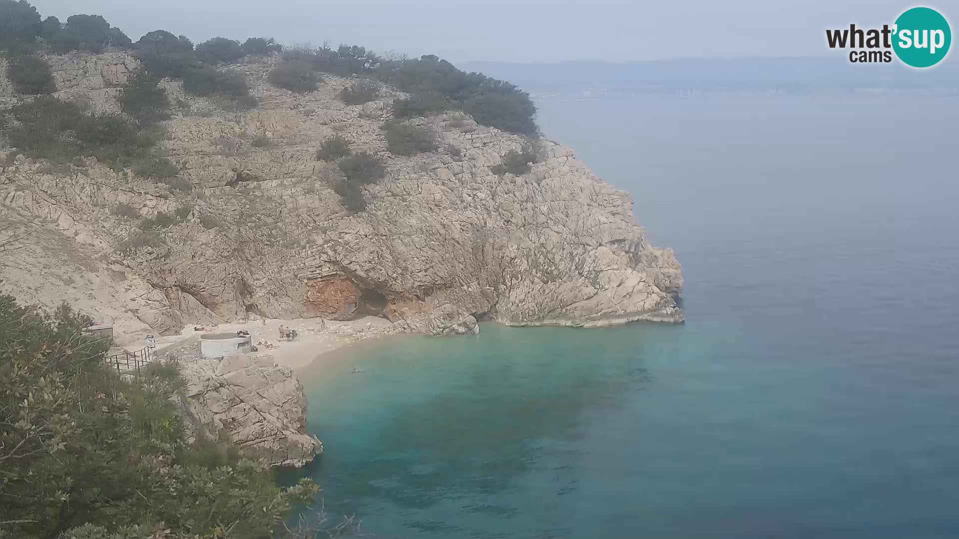 Webcam plage Brseč à Mošćenička Draga, Croatie