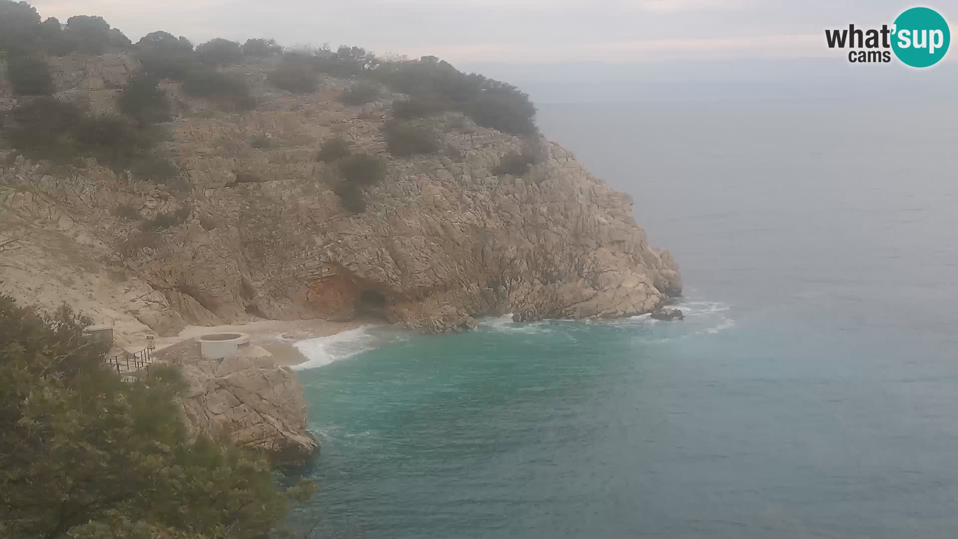 Cámara web de la playa de Brseč en Mošćenička Draga, Croacia