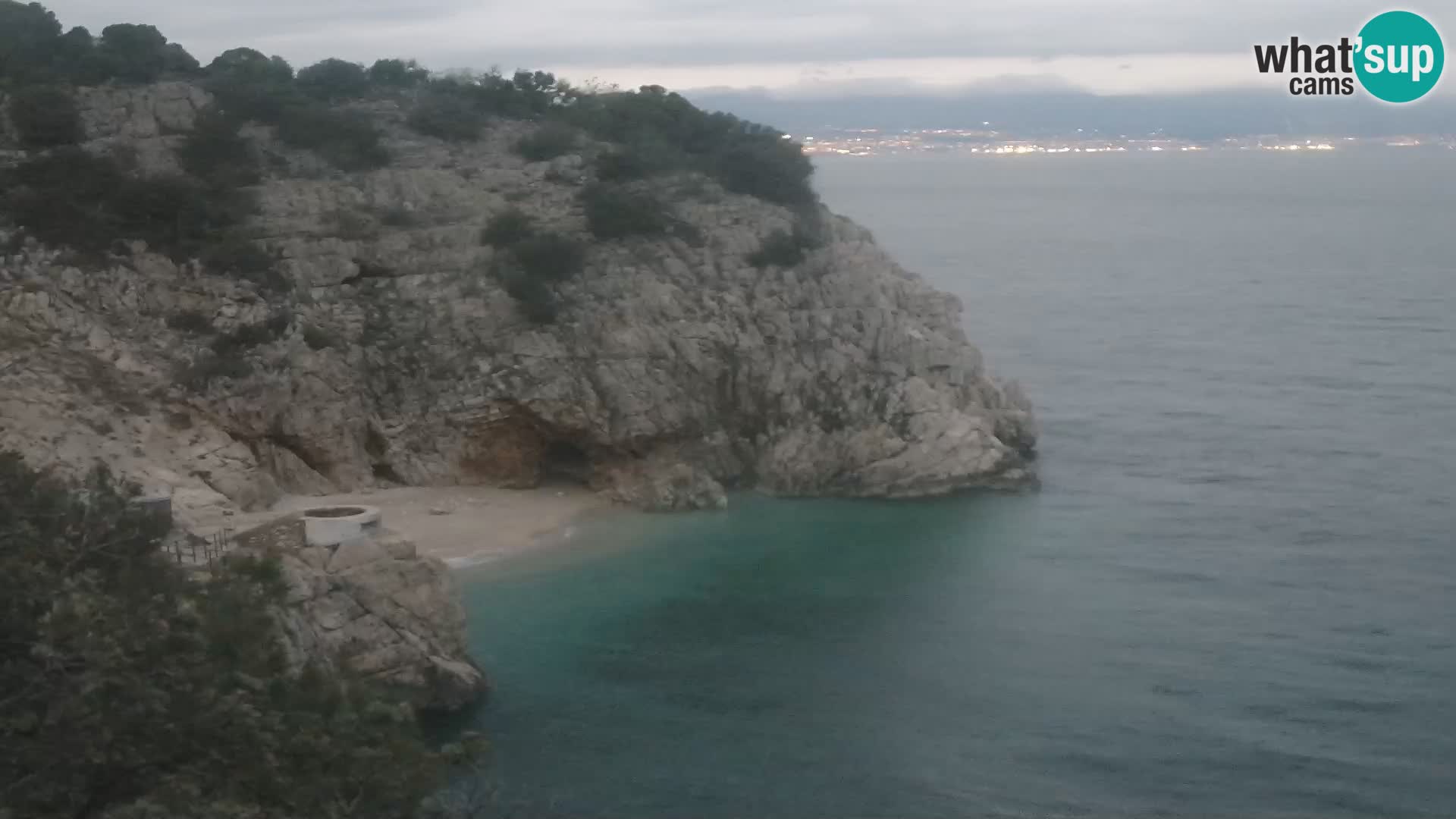 Webcam plage Brseč à Mošćenička Draga, Croatie