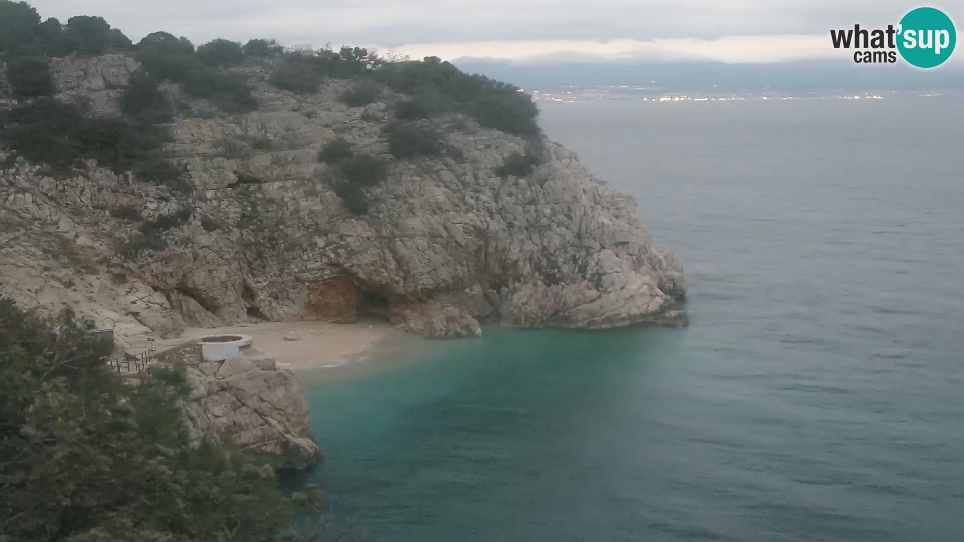 Cámara web de la playa de Brseč en Mošćenička Draga, Croacia