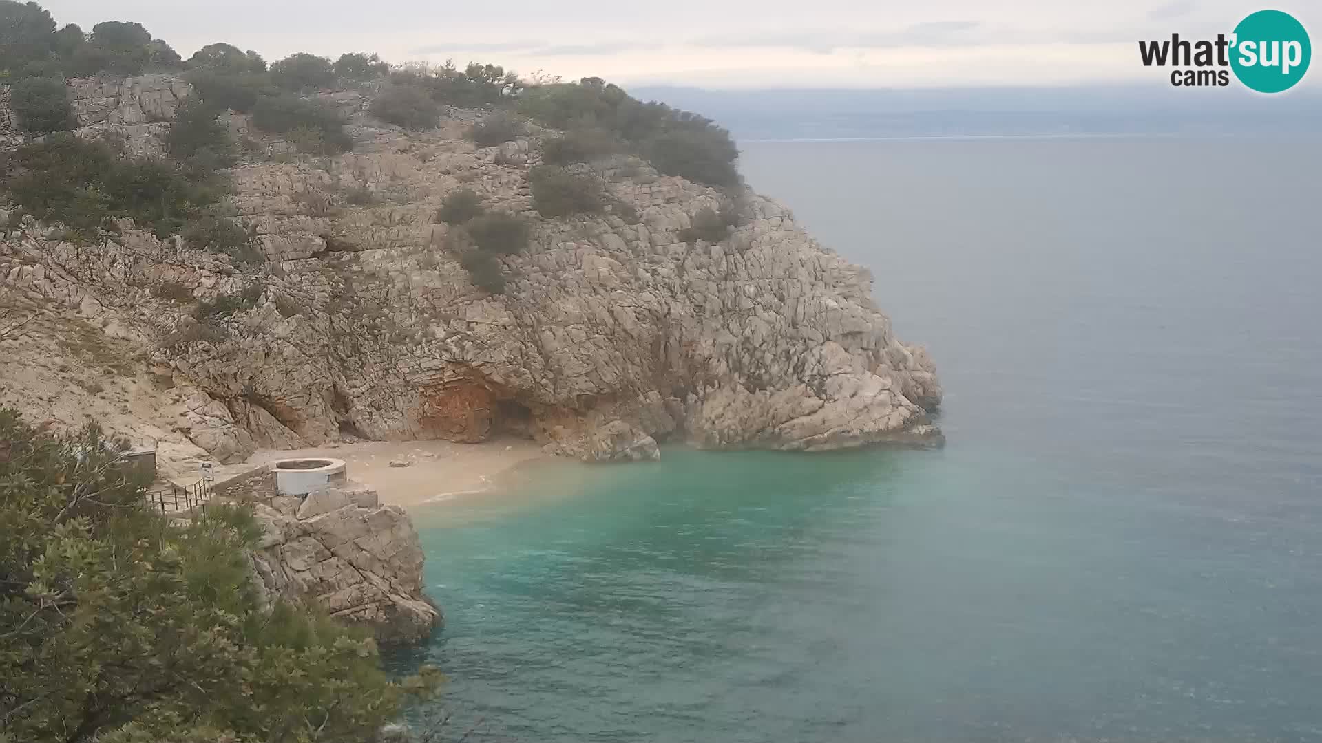 Cámara web de la playa de Brseč en Mošćenička Draga, Croacia